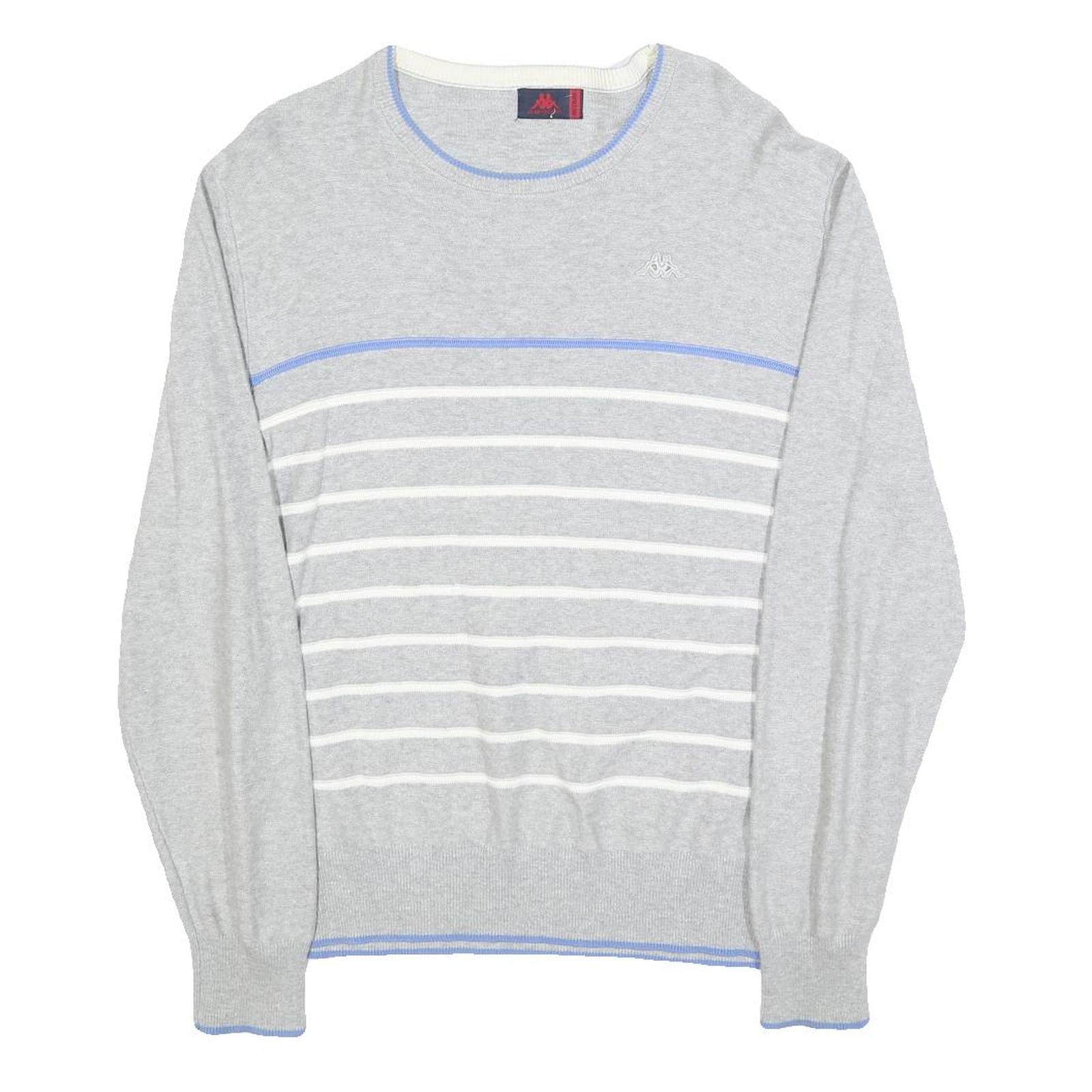 Buy KAPPA Mens Grey & Blue Patterned Cotton Crew Neck Jumper M Casual Lightweight Refurbished - $33.79 KAPPA Mens Grey & Blue Patterned Cotton Crew Neck Jumper M Casual Lightweight Refurbished - N/A refurbished available on Cerqular