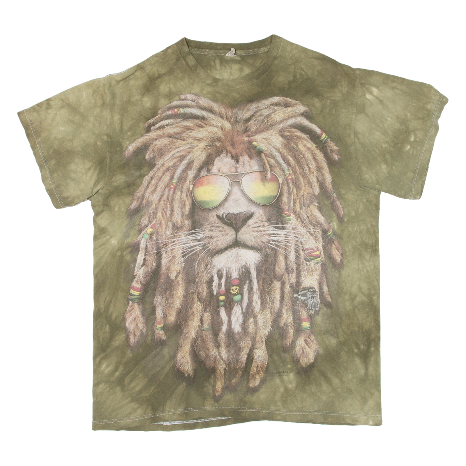 Lion Mens Tie Dye T-Shirt Green L Refurbished - N/A refurbished available on Cerqular
