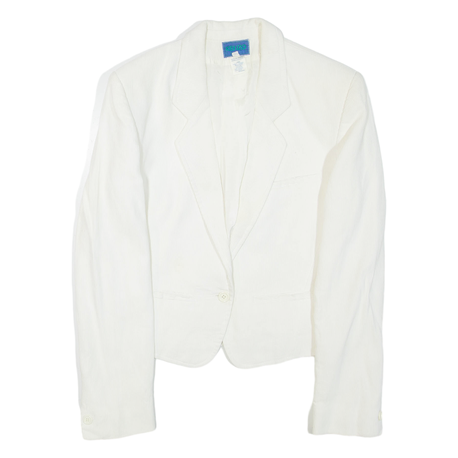 KENZO Womens Blazer Jacket White M Refurbished - N/A refurbished available on Cerqular
