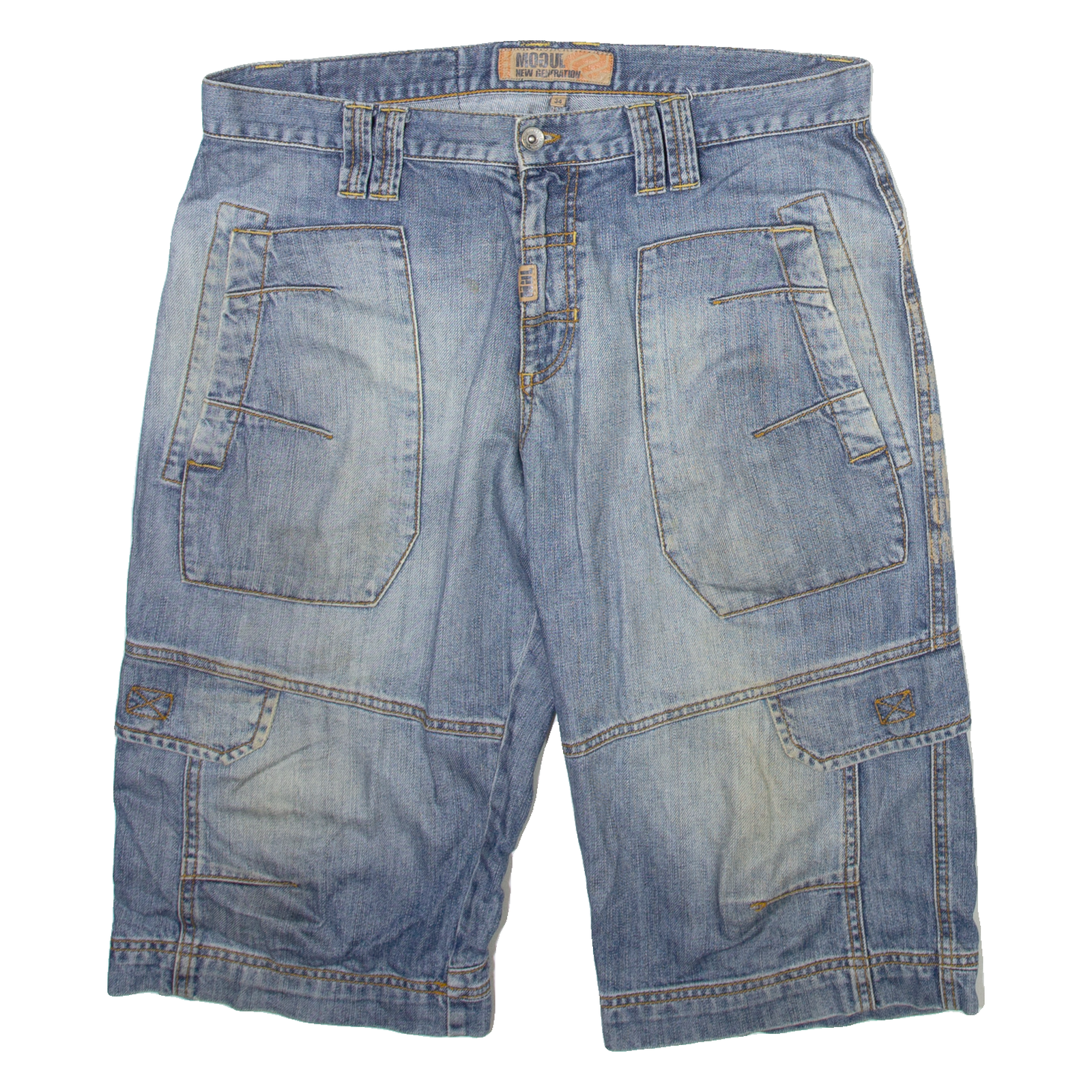 MOGUE Mens Denim Shorts Blue Relaxed M W34 Refurbished - N/A refurbished available on Cerqular