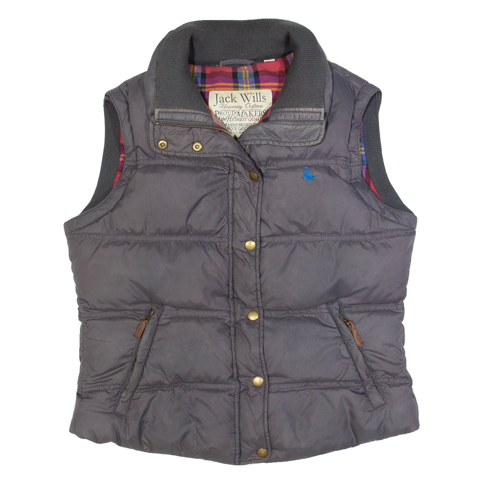 JACK WILLS Down Insulated Womens Puffer Gilet Grey UK 12 Refurbished - N/A refurbished available on Cerqular