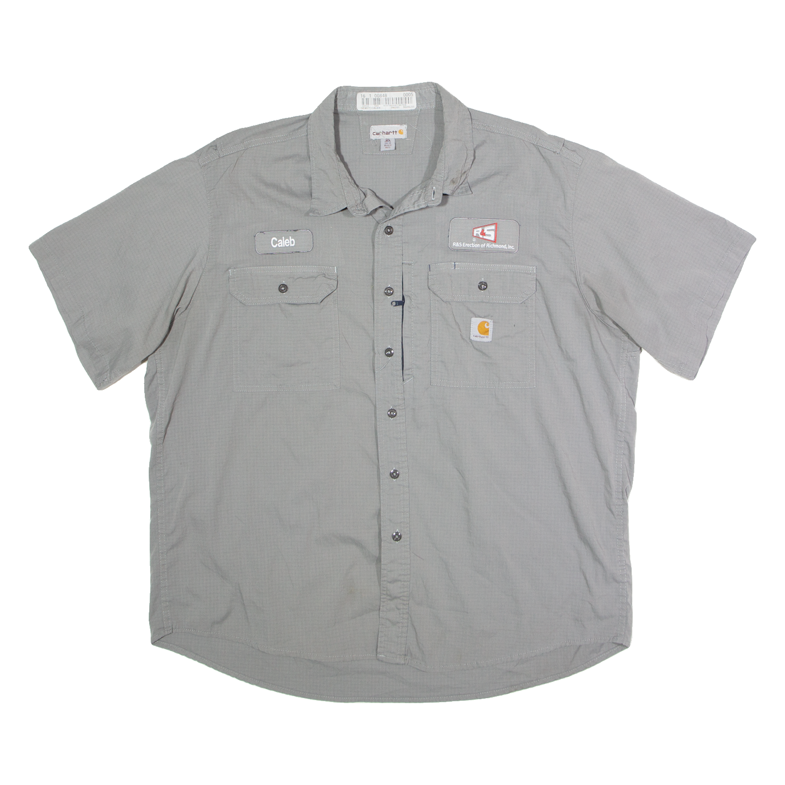 CARHARTT R&S Erection 'Caleb' Mens Worker Shirt Grey 90s 2XL Refurbished - N/A refurbished available on Cerqular