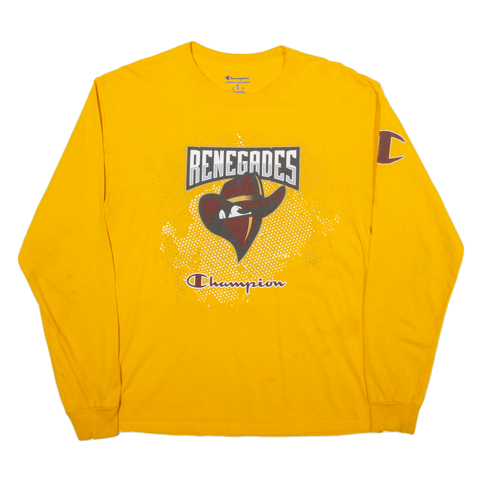 CHAMPION Mens T-Shirt Yellow Long Sleeve M Refurbished - N/A refurbished available on Cerqular