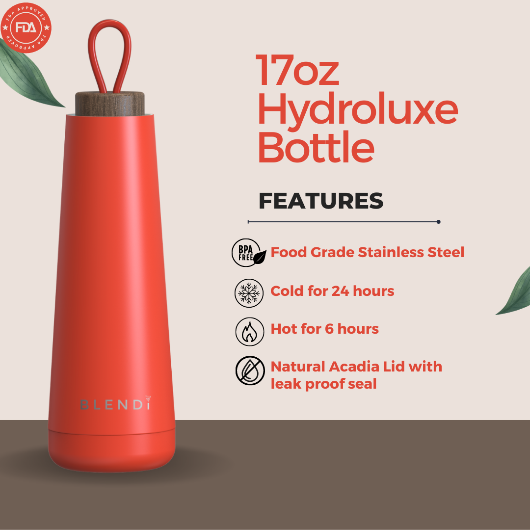 Hydroluxe Tumbler Water Bottle 17oz | Color: Terracotta Refurbished - Blendi refurbished available on Cerqular