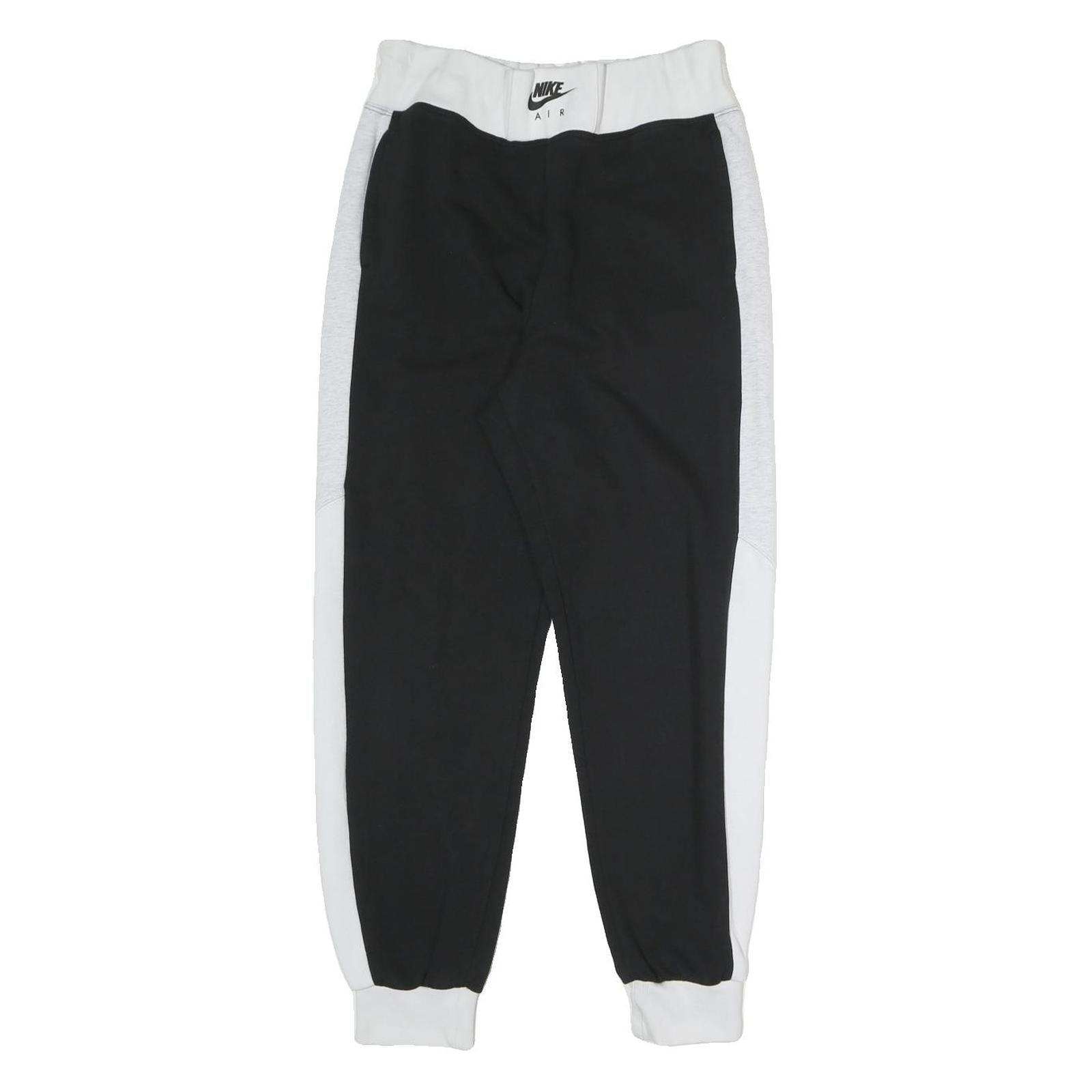 NIKE Womens Joggers Black & White Regular Tapered M W28 L26 Comfortable Cotton Refurbished - N/A refurbished available on Cerqular