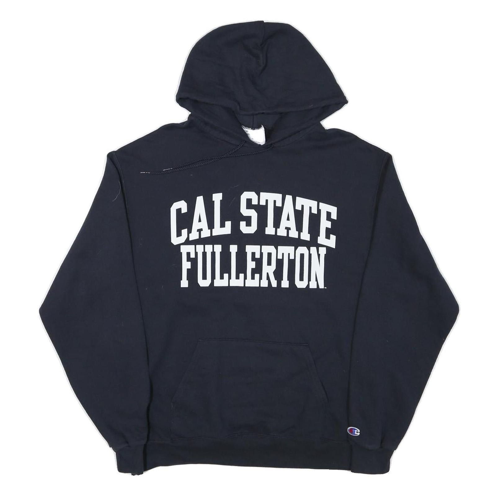 CHAMPION Mens Navy Blue Cal State Fullerton Hoodie L Casual Cotton Blend Refurbished - N/A refurbished available on Cerqular