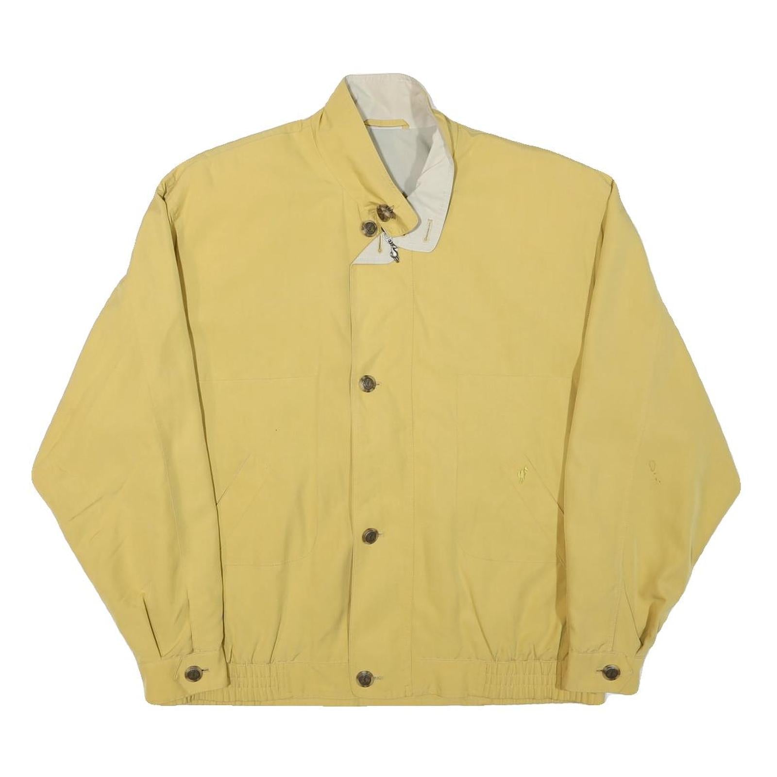 Mens Yellow Jacket L Polyester Blend Plain Casual Lightweight Zip Jacket Refurbished - N/A refurbished available on Cerqular
