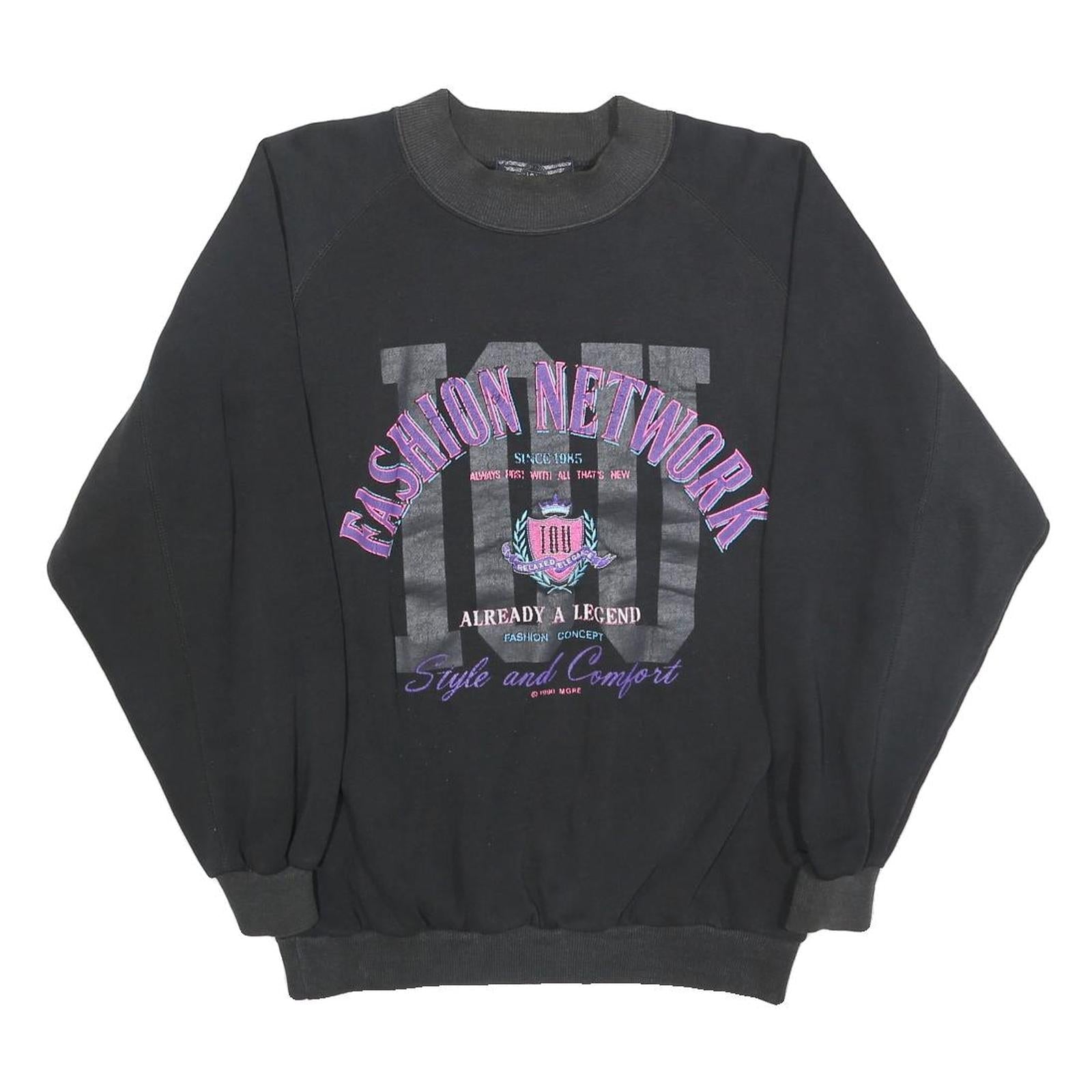 Buy IOU Womens Black Fashion Network Crew Neck S Cotton Graphic Print Sweatshirt Refurbished - $23.39 IOU Womens Black Fashion Network Crew Neck S Cotton Graphic Print Sweatshirt Refurbished - N/A refurbished available on Cerqular