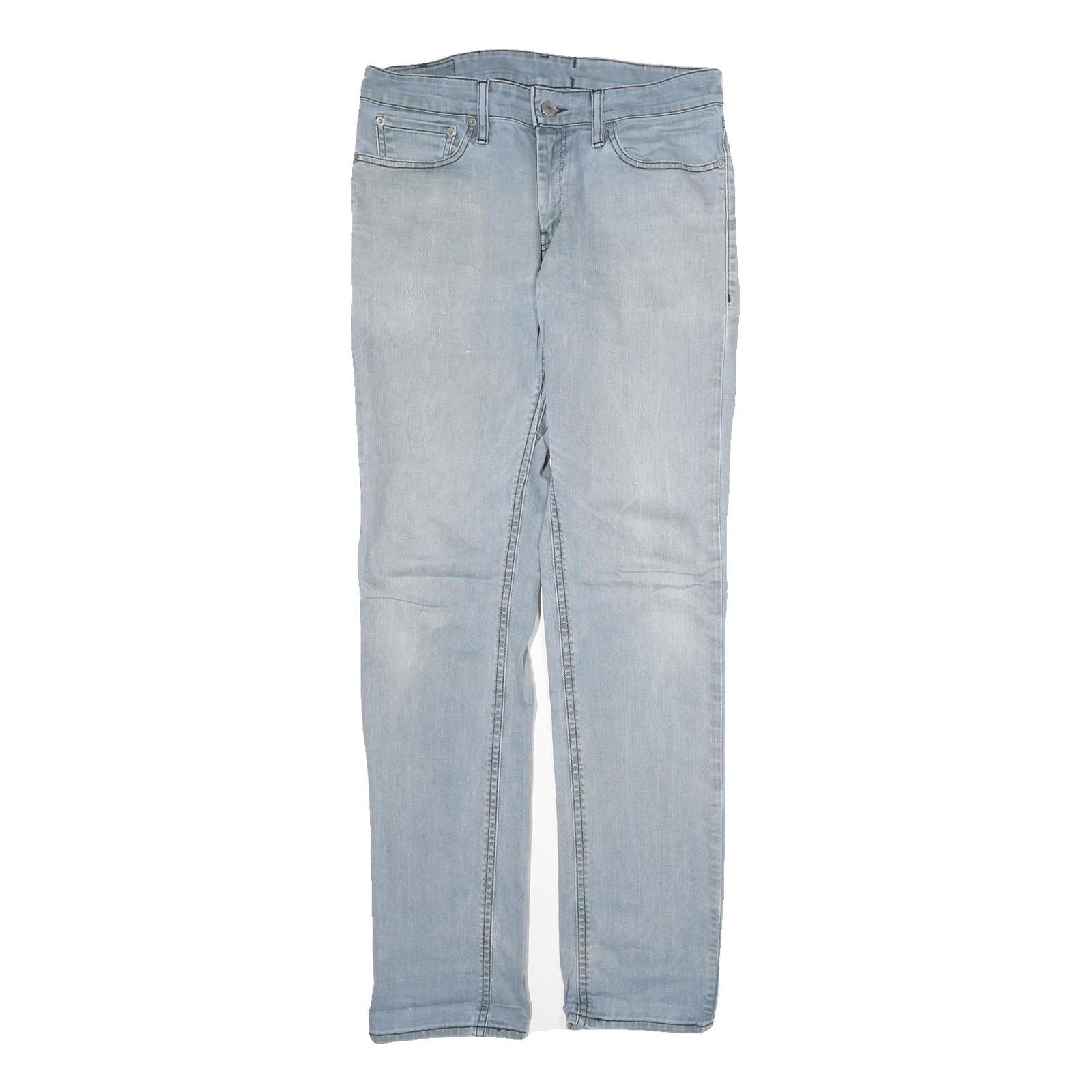 LEVI'S Mens Slim Light Blue Denim Zip Jeans W32 L34 Classic Casual Wear Refurbished - N/A refurbished available on Cerqular