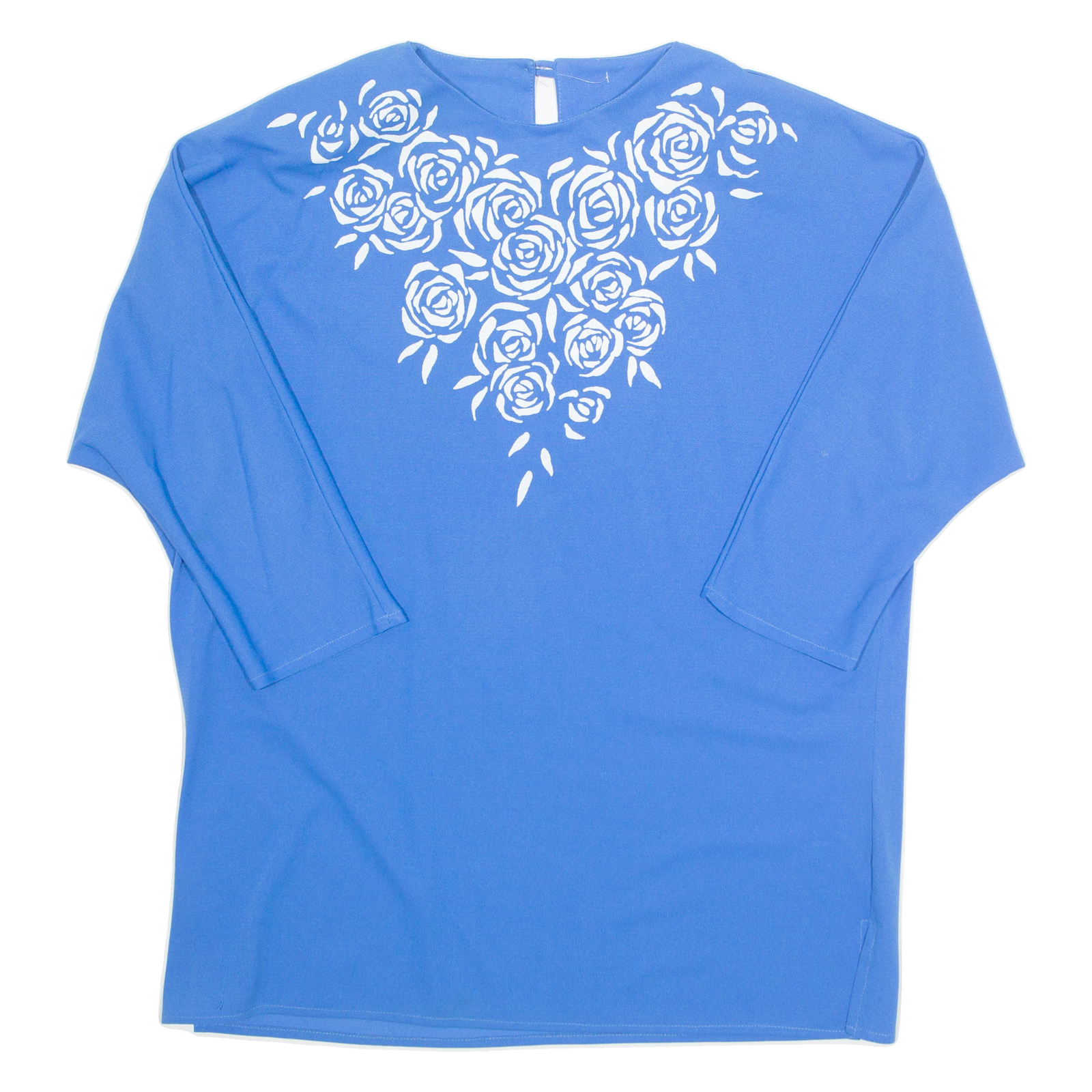 Womens Printed Top Blue 3/4 Sleeve Floral XL Refurbished - N/A refurbished available on Cerqular