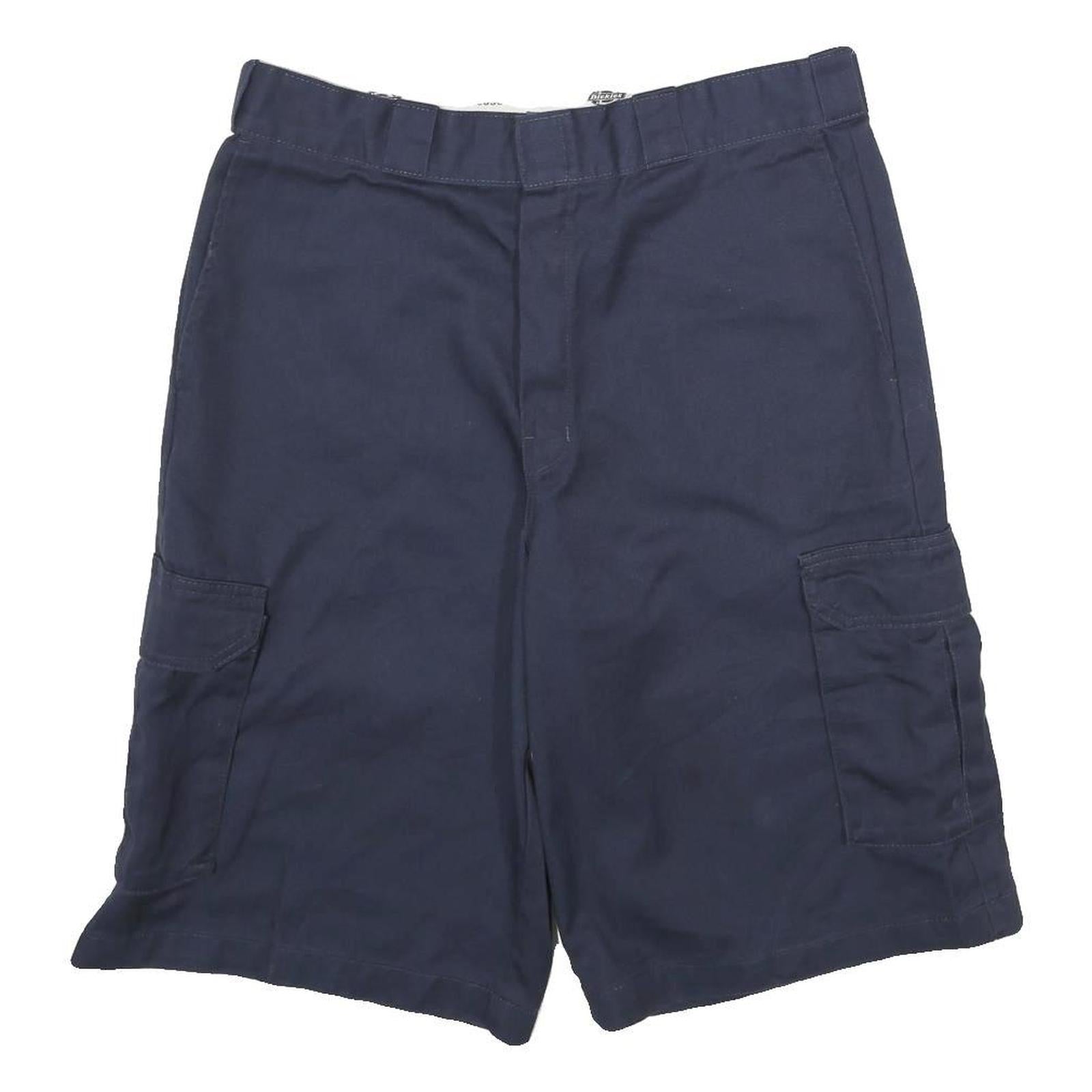 DICKIES Mens Navy Cargo Shorts L W34 Polyester Blend Workwear Casual Refurbished - N/A refurbished available on Cerqular
