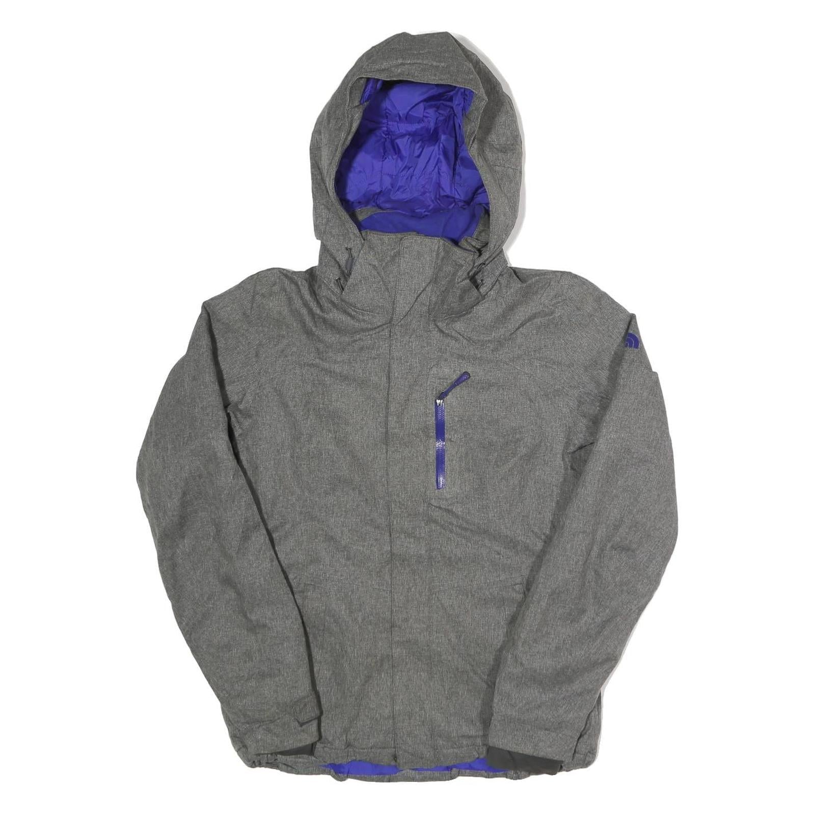 THE NORTH FACE Womens Grey & Purple Outdoor Jacket S Polyester Blend Zip Hooded Refurbished - N/A refurbished available on Cerqular