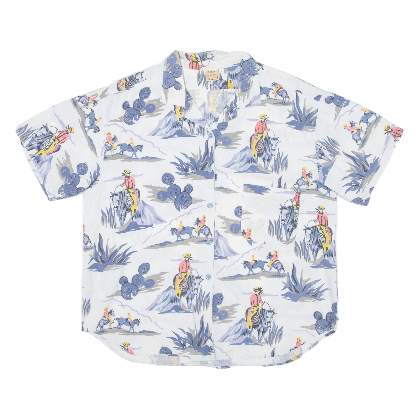ROBERTO Mens Shirt White Crazy Pattern L Refurbished - N/A refurbished available on Cerqular