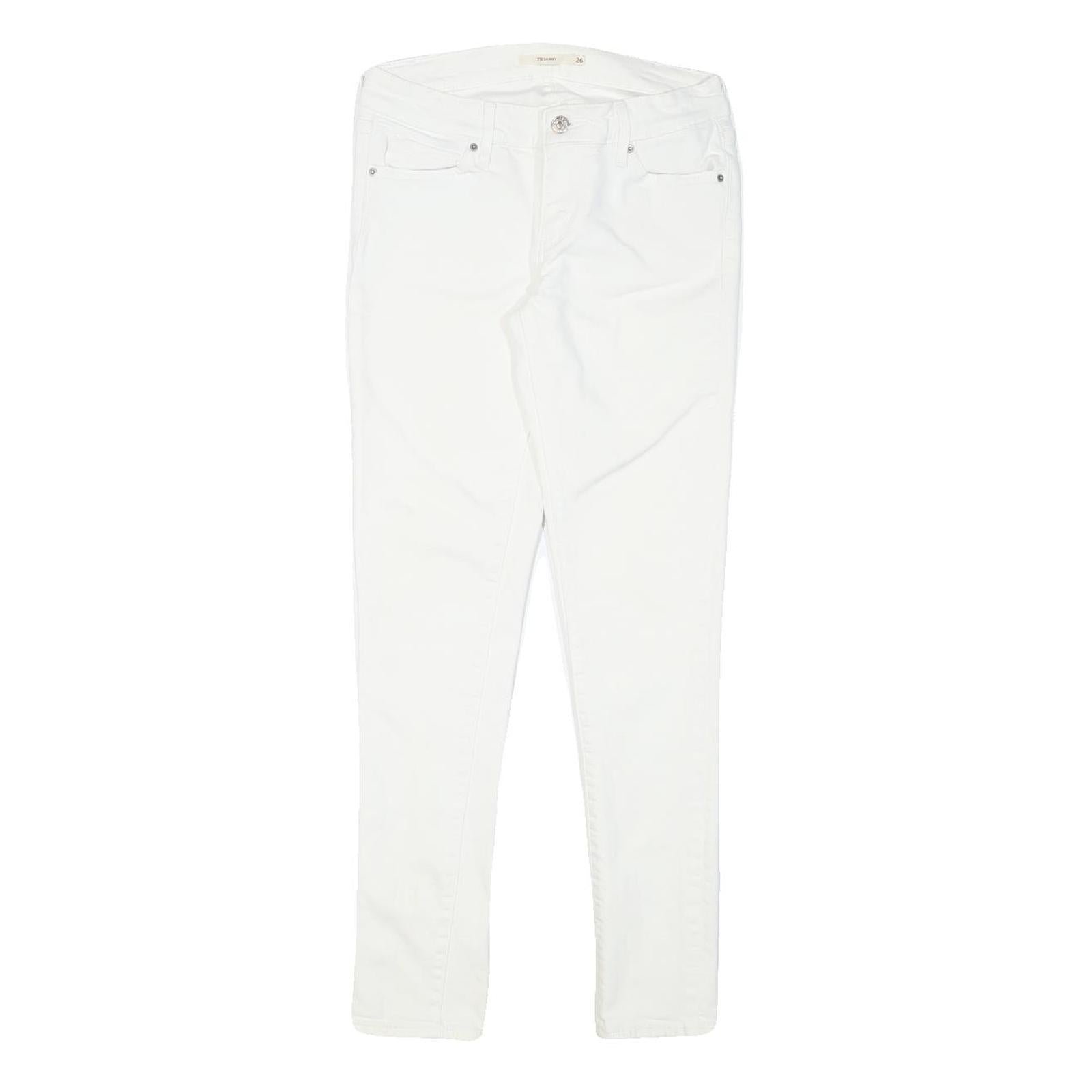 LEVI'S Womens White Slim Skinny Denim Jeans Cotton Blend Zip W26 L28 Refurbished - N/A refurbished available on Cerqular