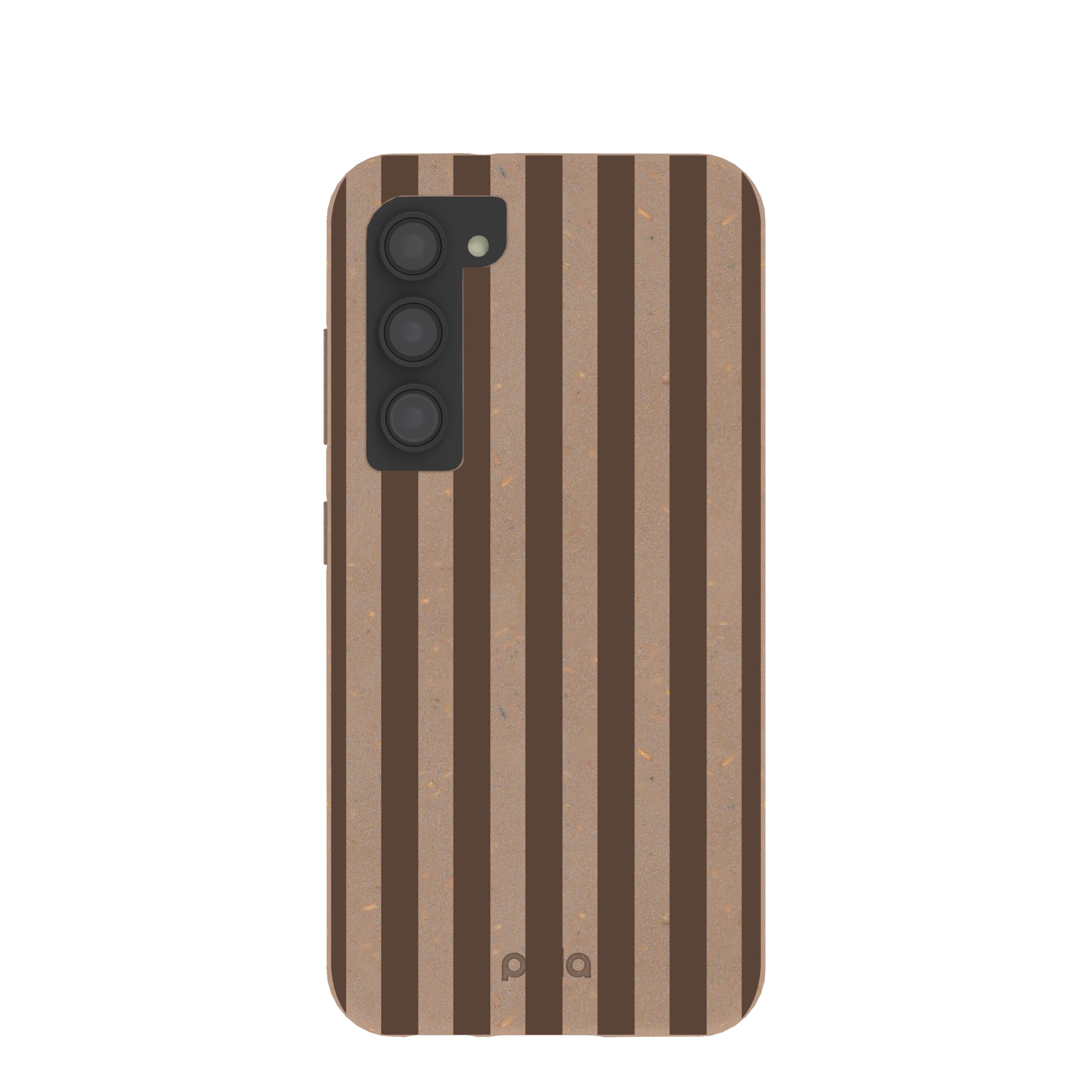 Chocolate Brown Cocoa Stripes Samsung Galaxy S23 Case Refurbished - Pela Case refurbished available on Cerqular