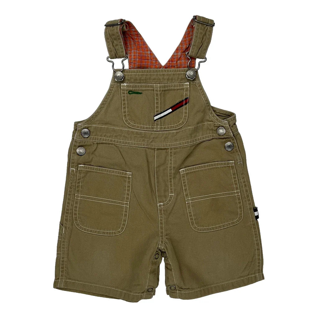 Age 12-18 Months Tommy Hilfiger Overalls - 2XS Khaki Cotton Refurbished - Thrifted (note: this is a term often used to describe second- refurbished available on Cerqular