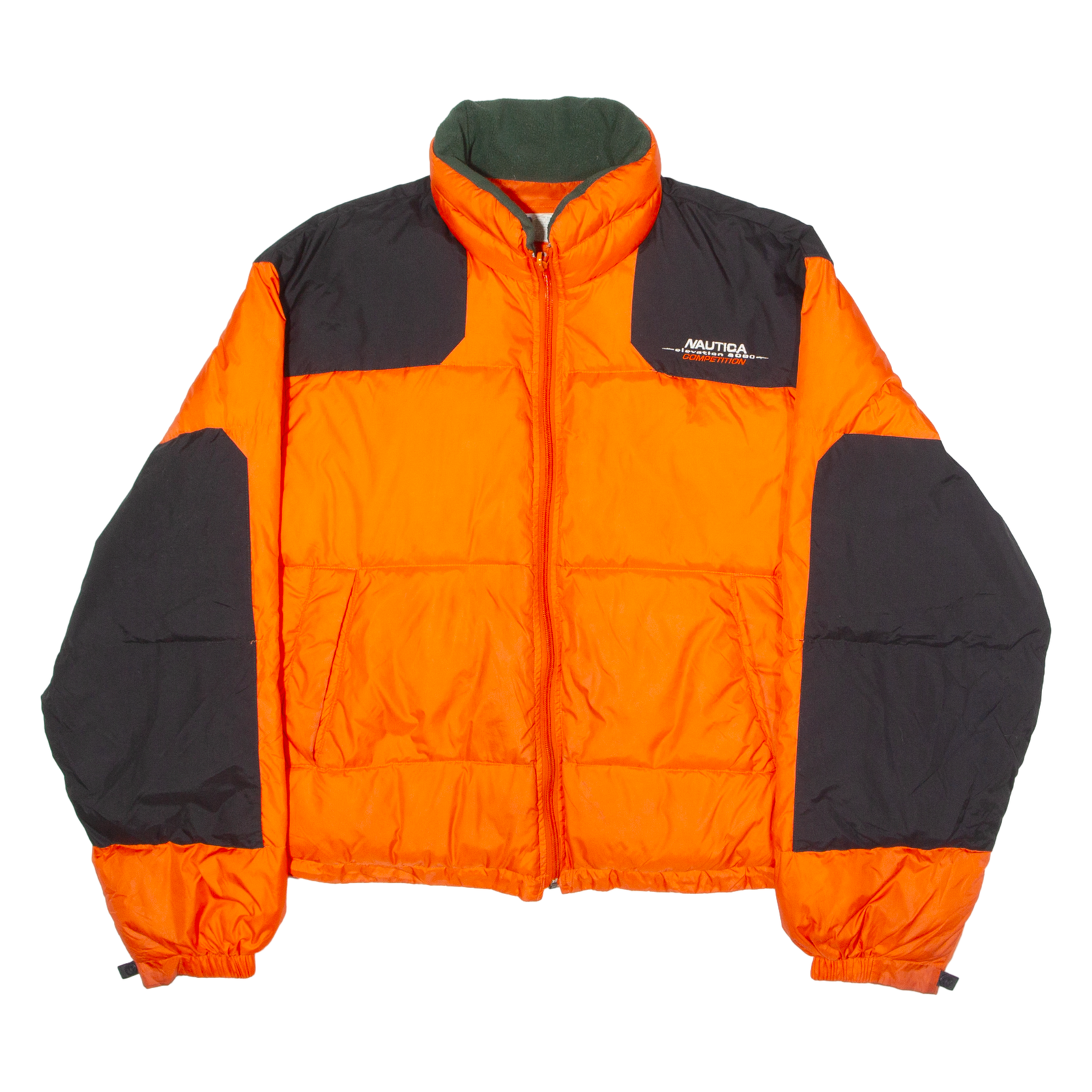 NAUTICA Elevation 8080 Competition Mens Puffer Jacket Orange Nylon Colourblock L Refurbished - N/A refurbished available on Cerqular