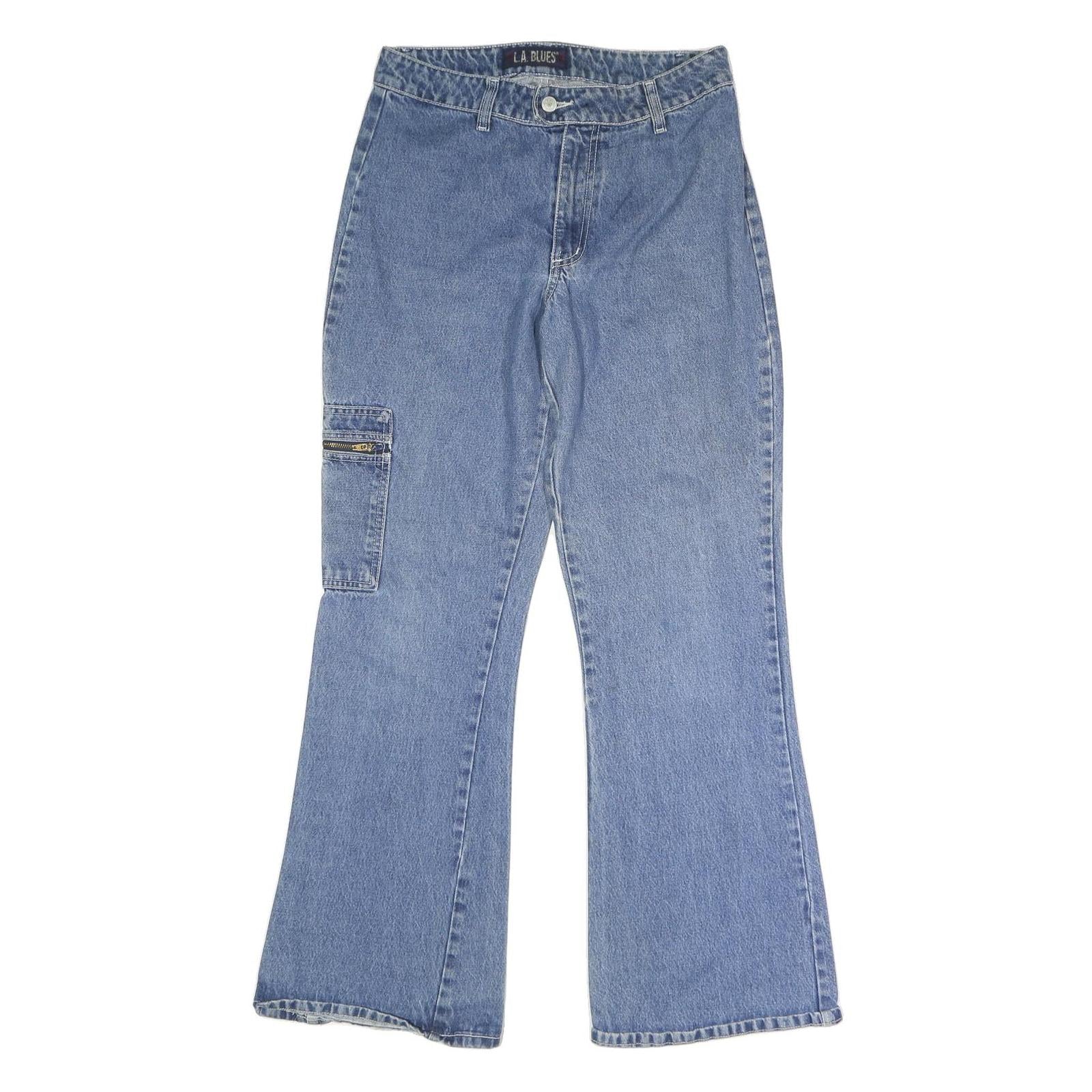 LA BLUES Womens Regular Fit Blue Denim Jeans W32 L31 Button Closure Straight Leg Refurbished - N/A refurbished available on Cerqular