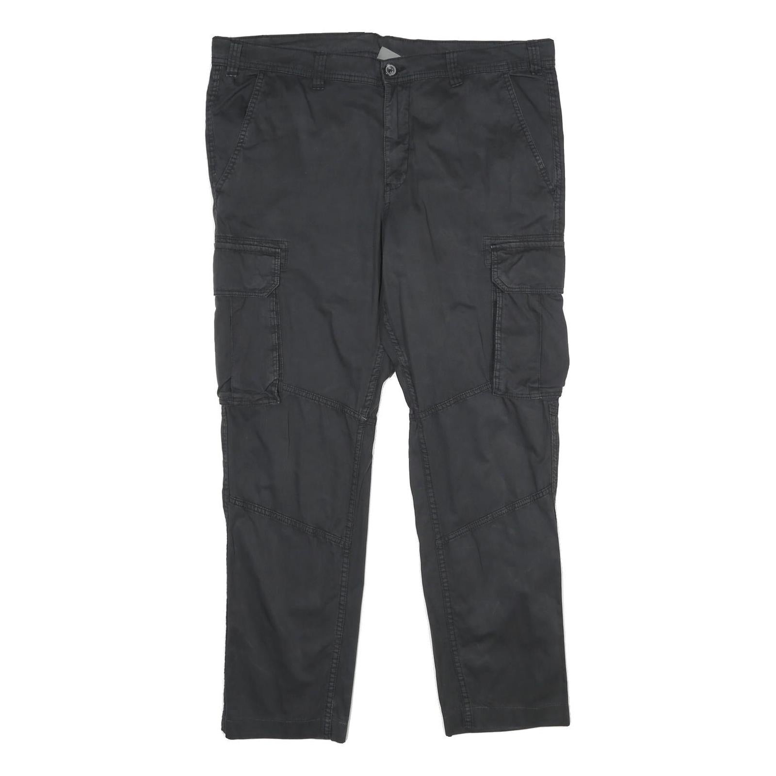 WATSON'S Mens Cotton Black Regular Cargo Trousers W36 L30 Practical Zip Closure Refurbished - N/A refurbished available on Cerqular