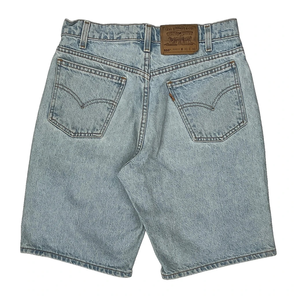 Levis Denim Shorts - 28W UK 8 Light Wash Cotton Refurbished - Thrifted (note: this is a term often used to describe second- refurbished available on Cerqular