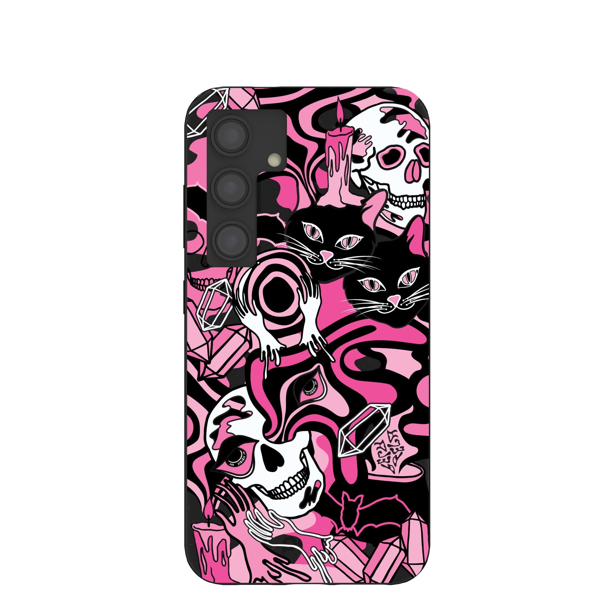 Black Spellbound Ghouls Samsung Galaxy S24 Case Refurbished - Pela Case refurbished available on Cerqular