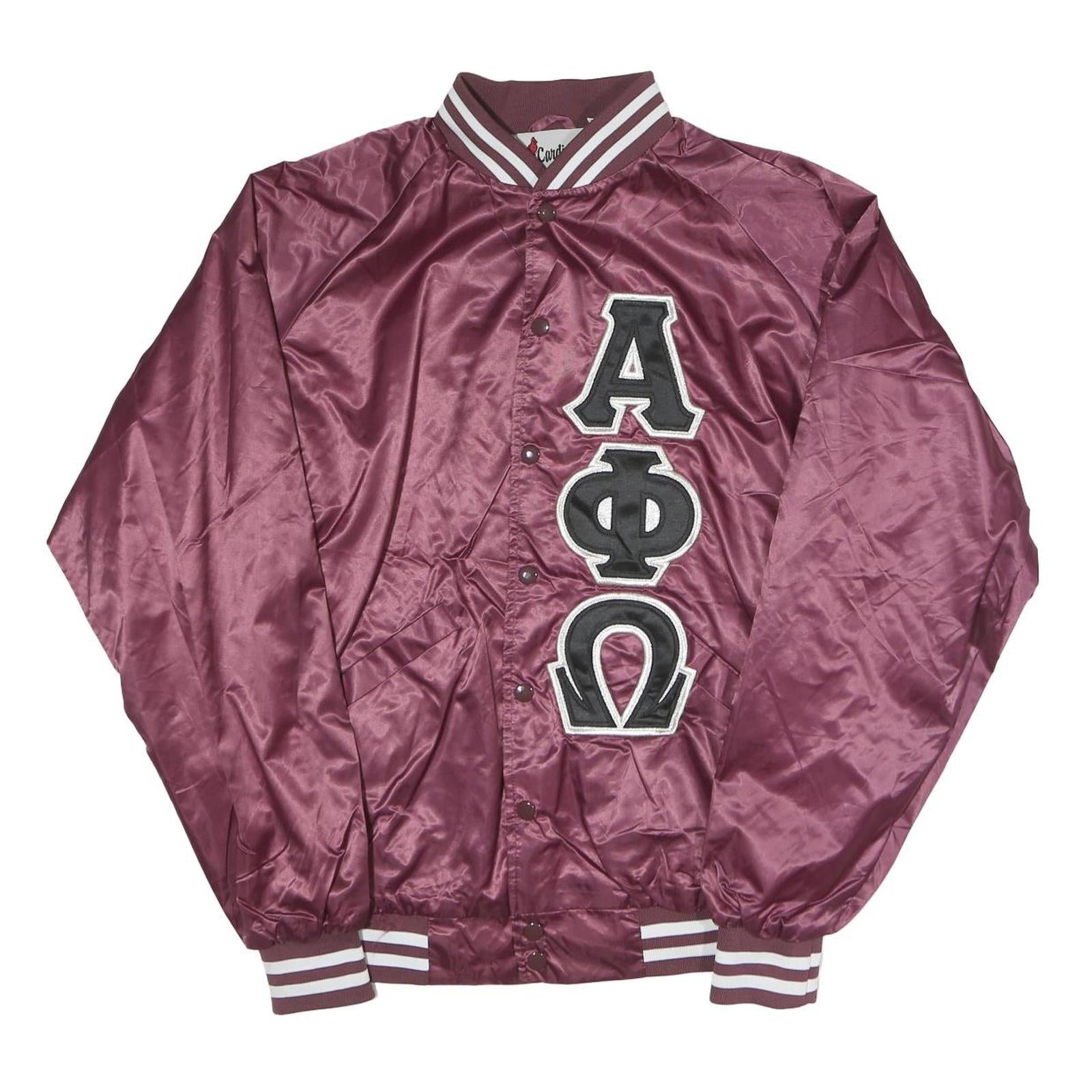 CARDINAL Womens Maroon Satin Jacket M Polyester Button Varsity Style Greek Refurbished - N/A refurbished available on Cerqular