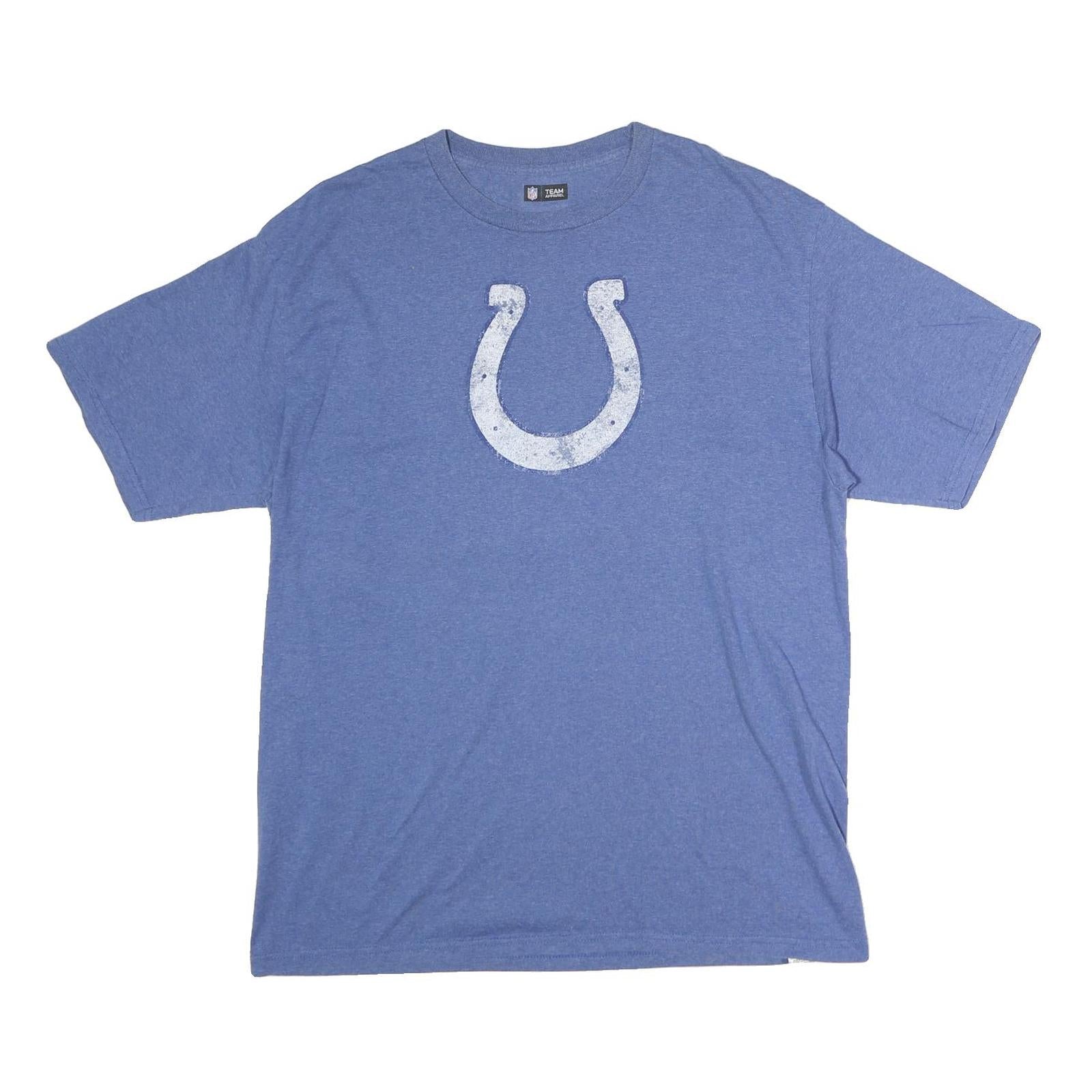 NFL Mens Blue NFL Logo T-Shirt XL Short Sleeve Crew Neck Cotton Casual Refurbished - N/A refurbished available on Cerqular