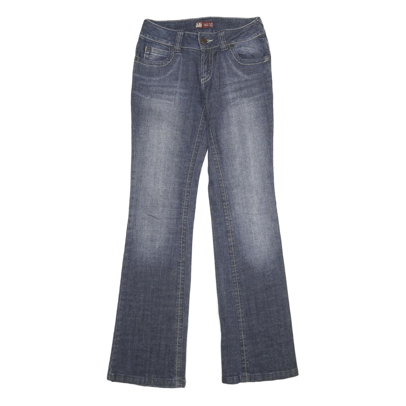SB DENIM Womens Regular Fit Bootcut Denim Jeans Dark Blue W26 L34 Stylish Refurbished - N/A refurbished available on Cerqular