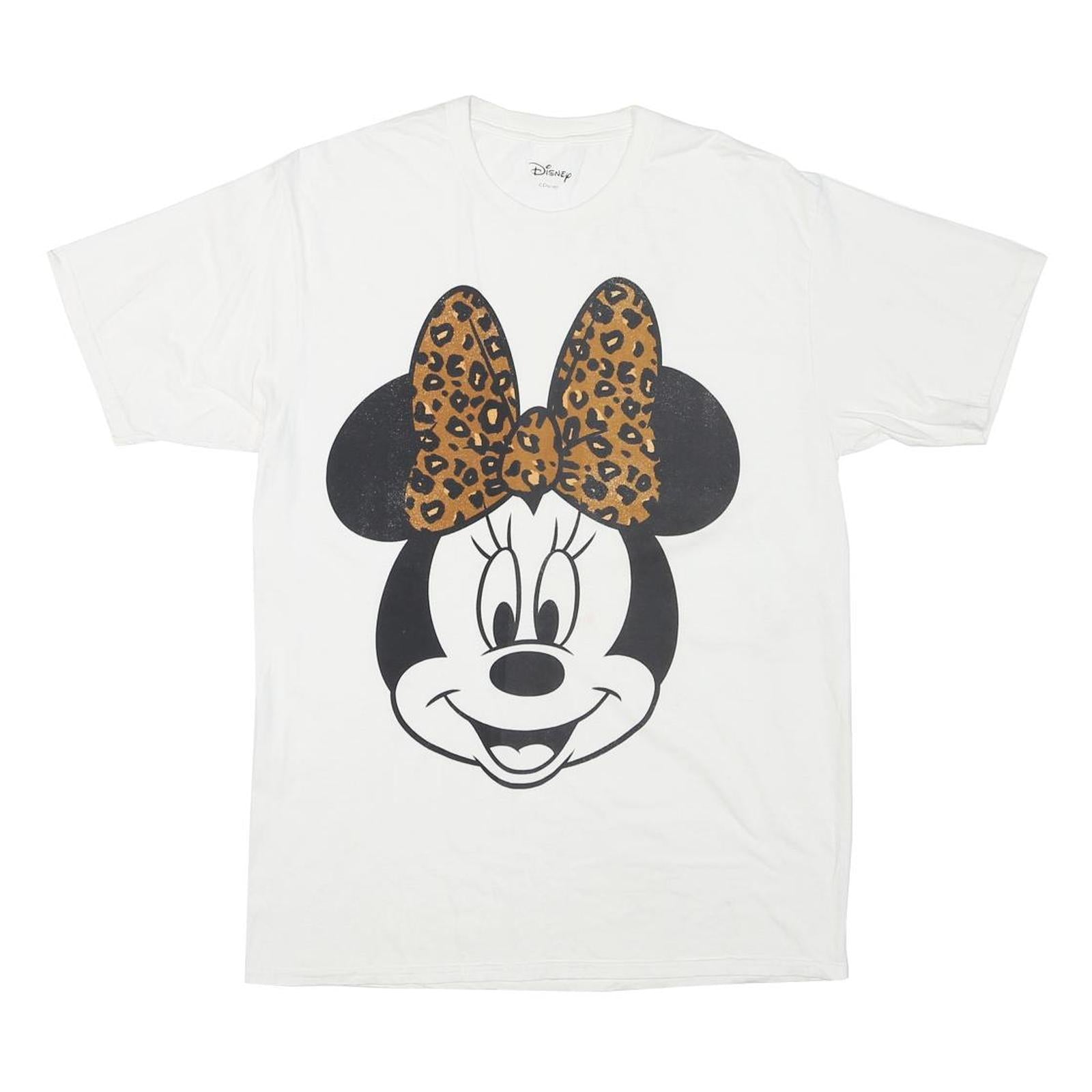 DISNEY Womens White Minnie Mouse Graphic T-Shirt S Short Sleeve Crew Neck Disney Refurbished - N/A refurbished available on Cerqular