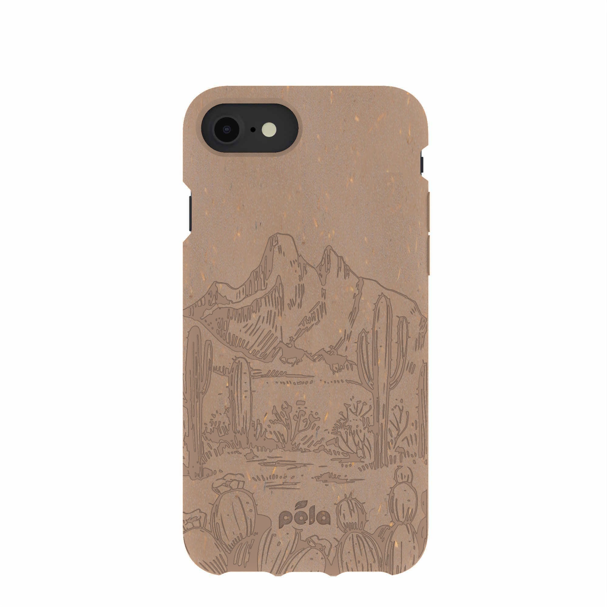 Chocolate Brown Desert Run iPhone 6/6s/7/8/SE Case Refurbished - Pela Case refurbished available on Cerqular