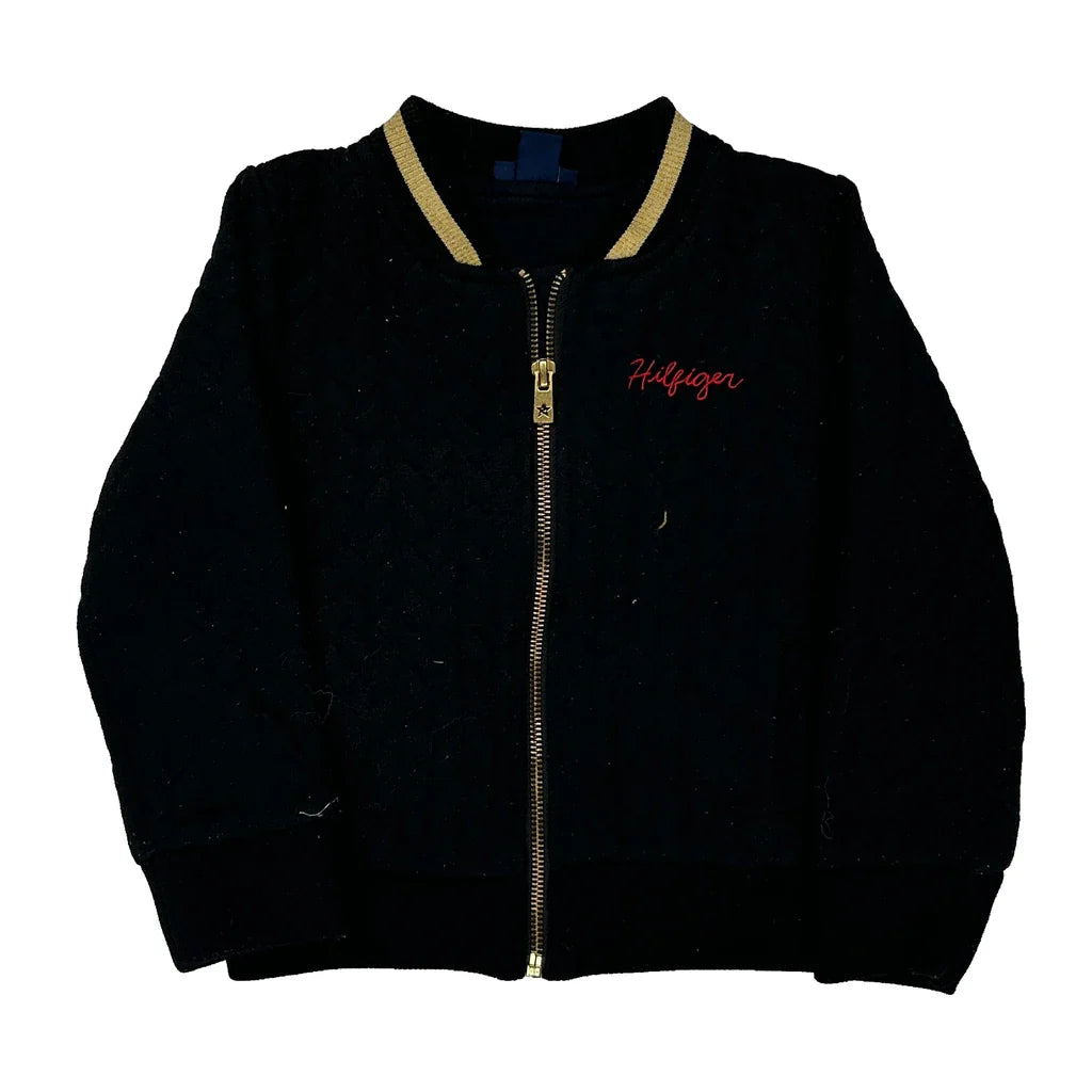 Tommy Hilfiger Bomber Jacket - XS Gold Knitted Refurbished - Thrifted (note: this is a term often used to describe second- refurbished available on Cerqular
