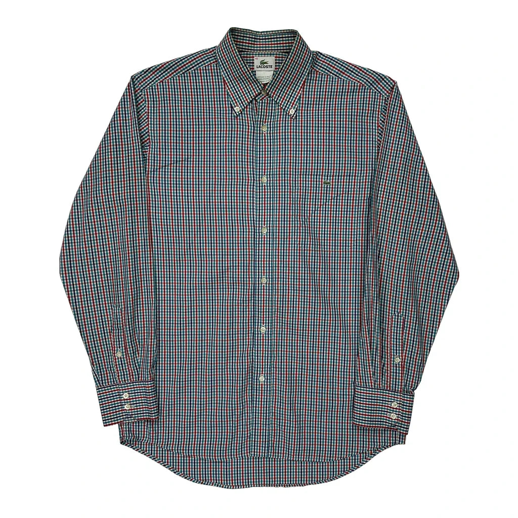 Lacoste Checked Shirt - Medium Multicoloured Cotton Refurbished - Thrifted (note: this is a term often used to describe second- refurbished available on Cerqular
