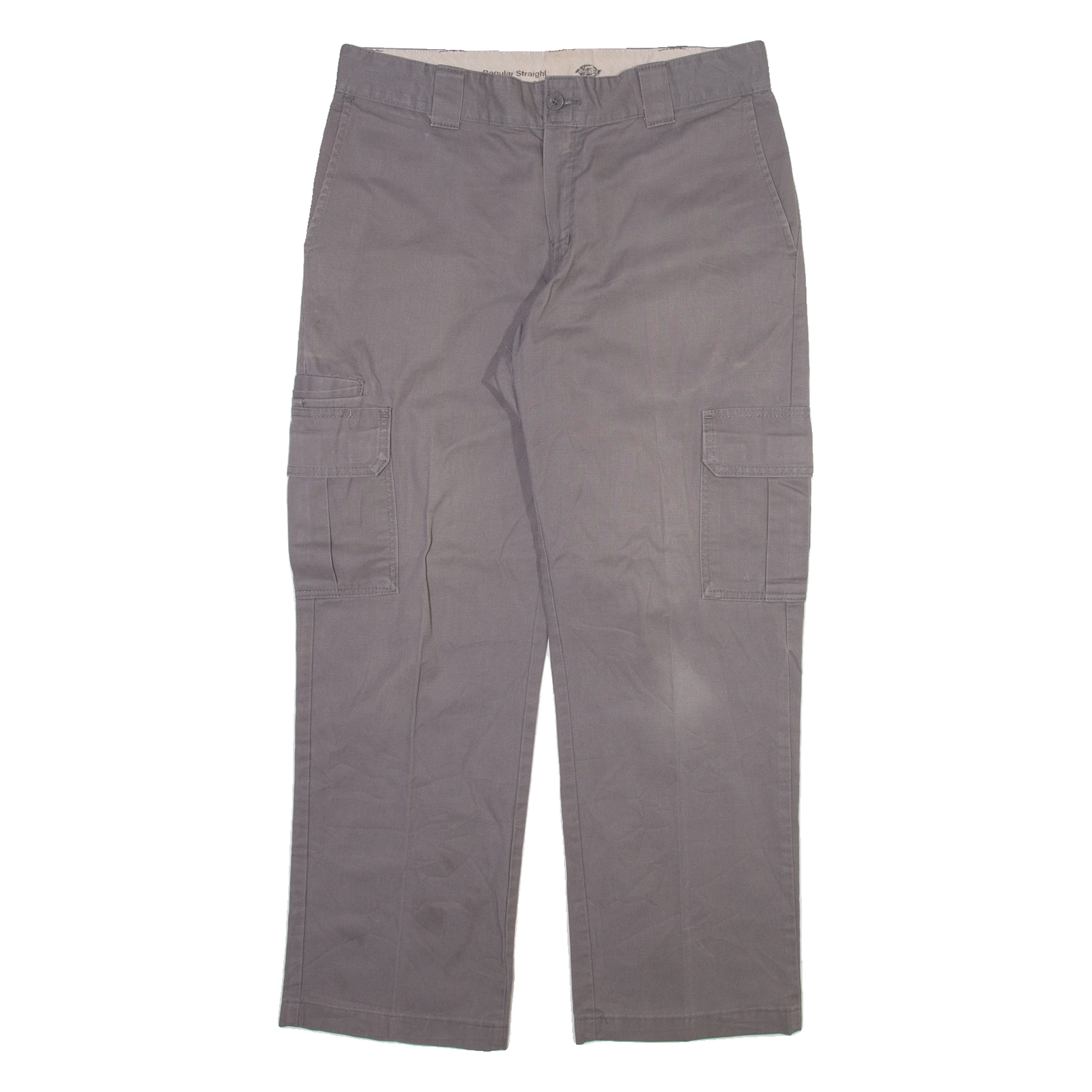 DICKIES Cargo Mens Trousers Grey Regular Straight W34 L28 Refurbished - N/A refurbished available on Cerqular