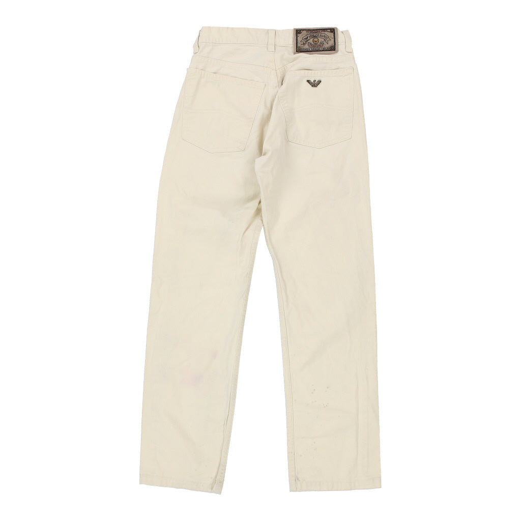 Emporio Armani Trousers - 25W UK 6 Cream Cotton Refurbished - Thrifted (note: this is a term often used to describe second- refurbished available on Cerqular