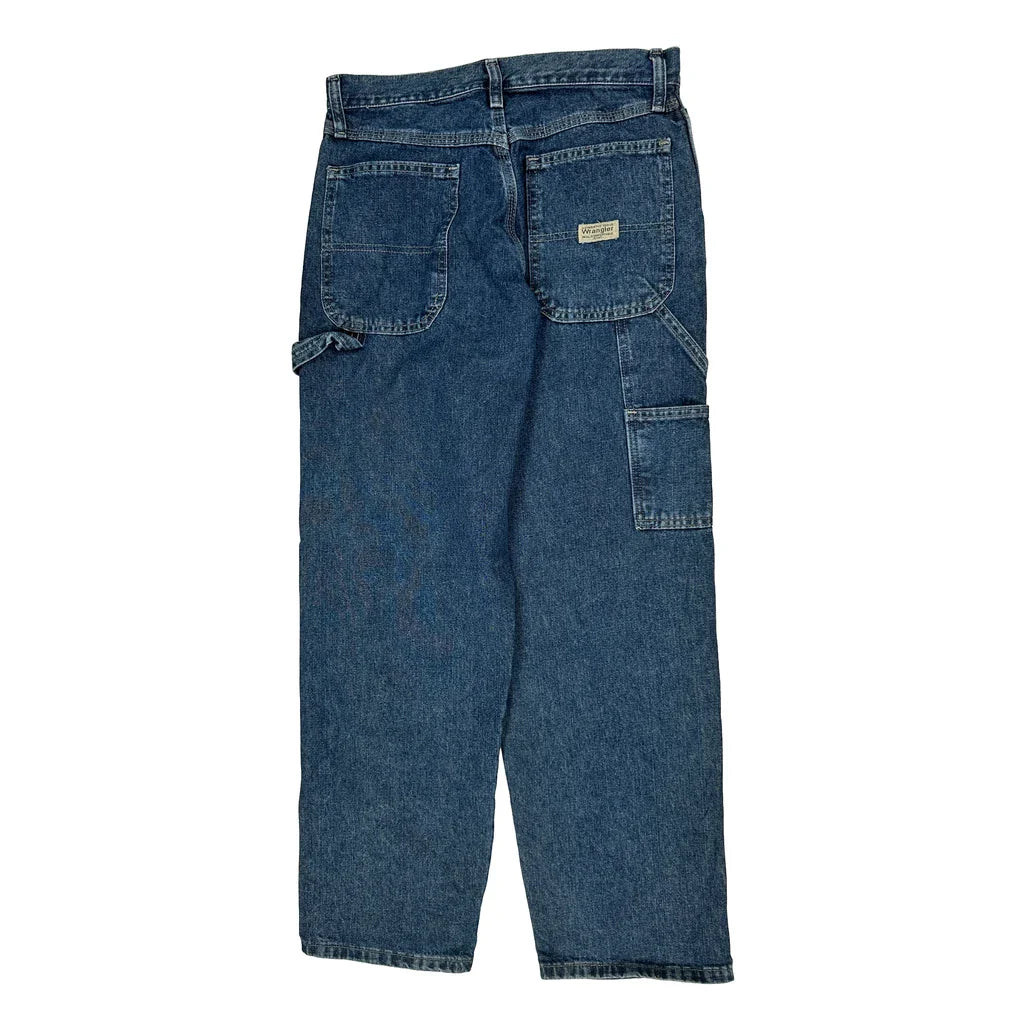 Wrangler Carpenter Jeans - 30W 30L Blue Cotton Refurbished - Thrifted (note: this is a term often used to describe second- refurbished available on Cerqular