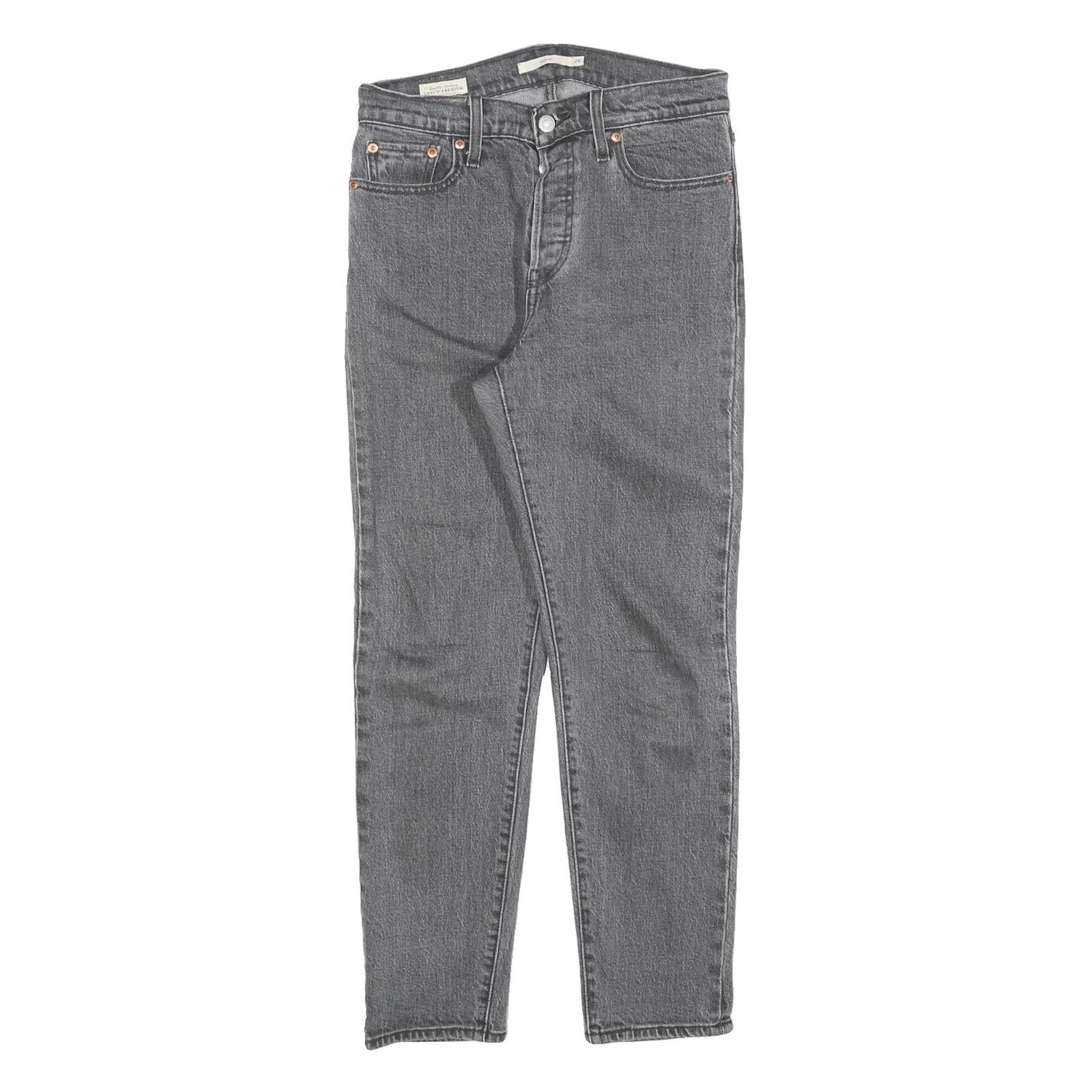 LEVI'S Womens Slim Grey Denim Slim Jeans Cotton Blend W26 L28 Button Closure Refurbished - N/A refurbished available on Cerqular