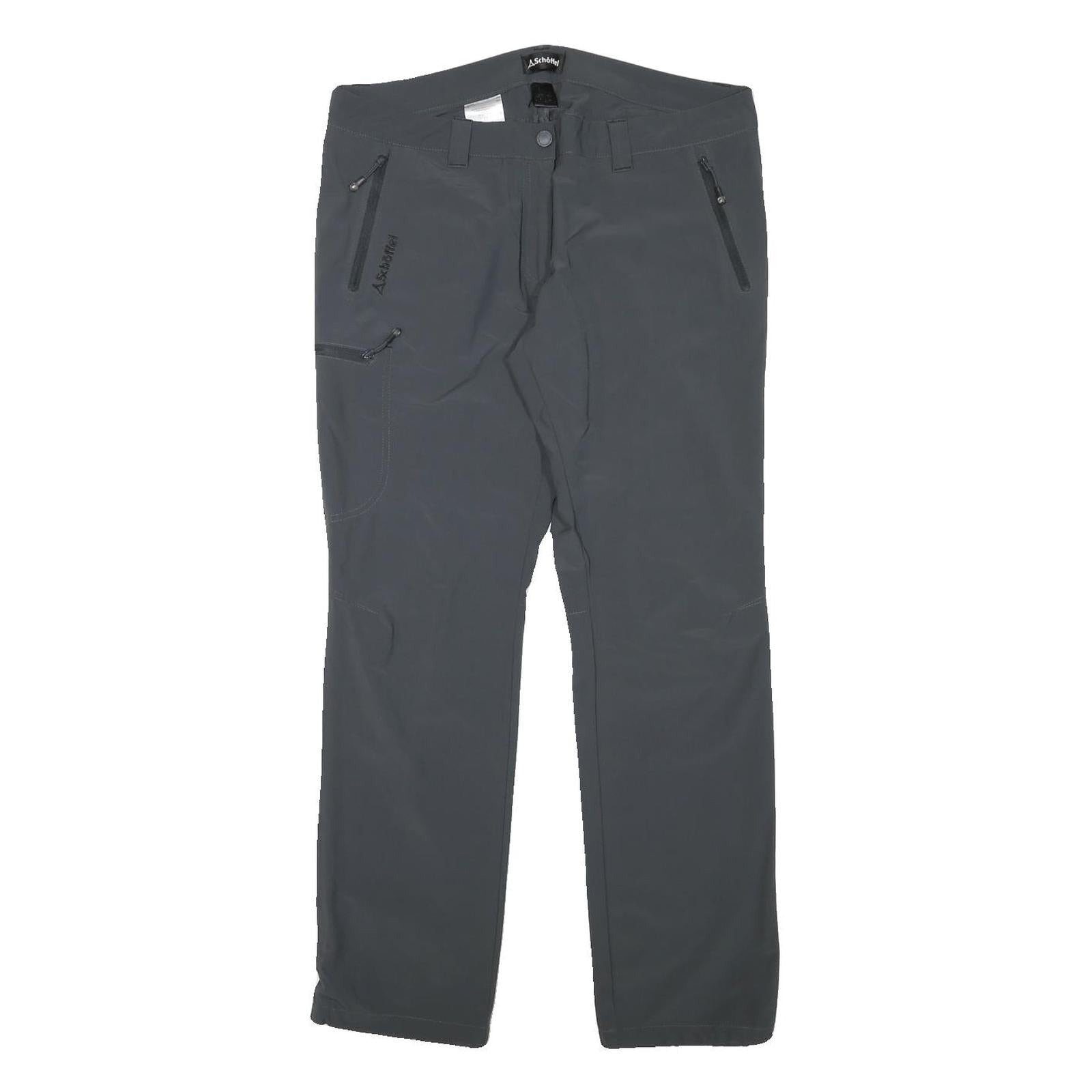 SCHOFFEL Womens Polyester Blend Grey Regular Fit Straight Trousers W35 L30 Refurbished - N/A refurbished available on Cerqular