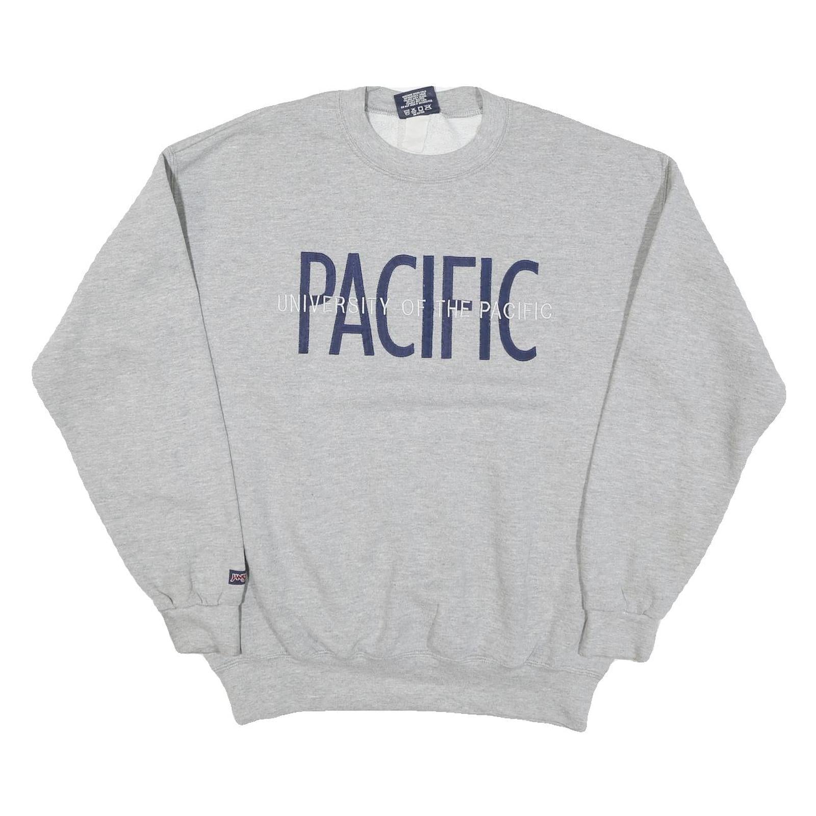JANSPORT Mens Grey University Of The Pacific Crew Neck L Sweatshirt Cotton Blend Refurbished - N/A refurbished available on Cerqular