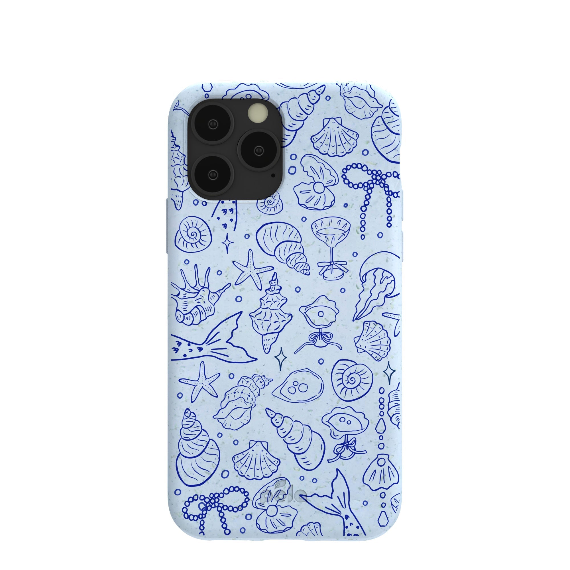 Powder Blue Ocean Charms iPhone 11 Pro Case Refurbished - Pela Case refurbished available on Cerqular