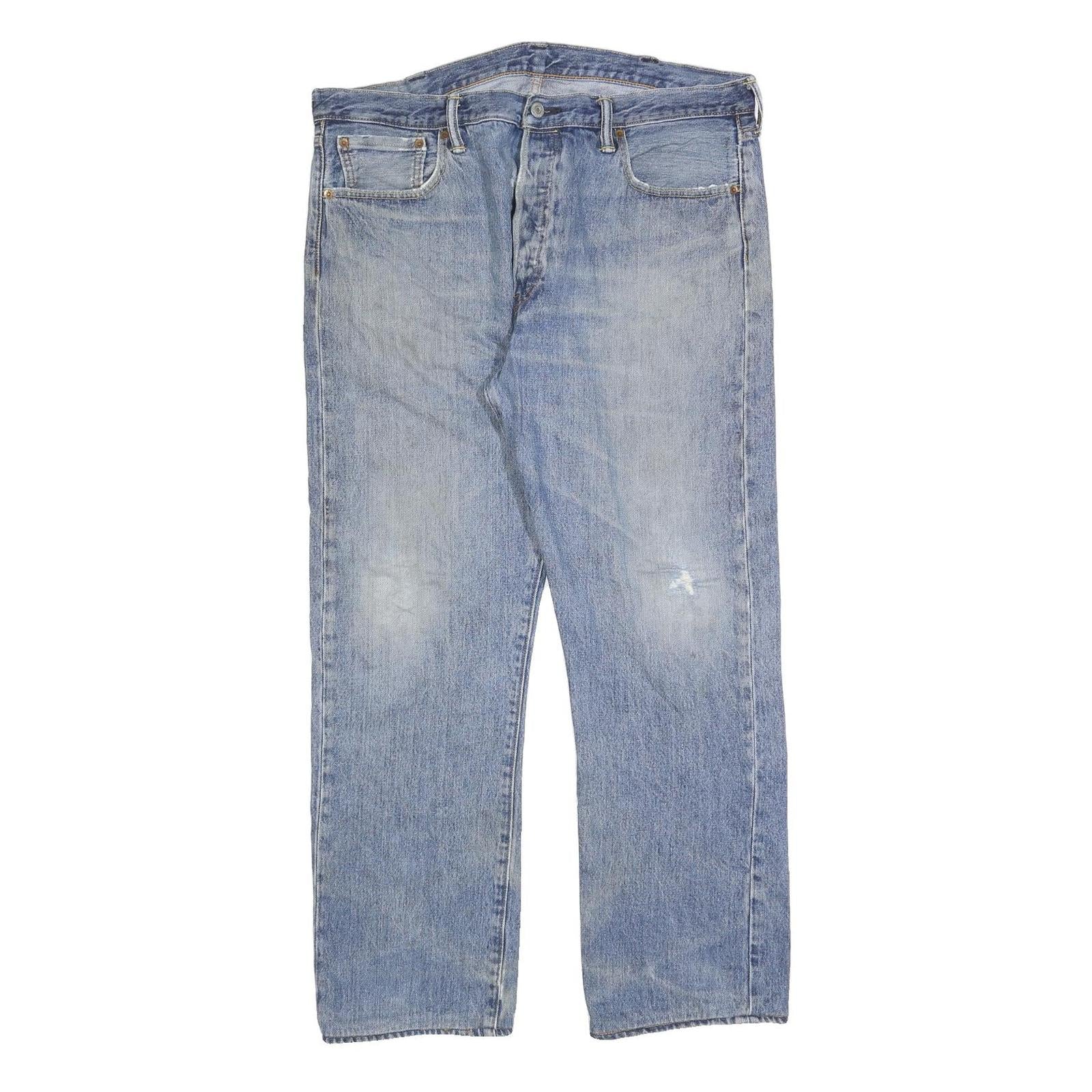 LEVI'S 501 Mens Jeans Blue Regular Straight Denim Medium W38 L32 Classic Fit Refurbished - N/A refurbished available on Cerqular