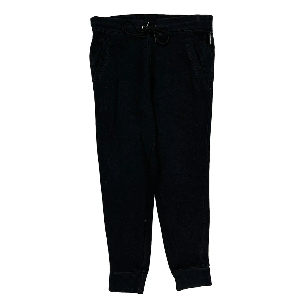 Armani Exchange Joggers - Small Black Cotton Blend Refurbished - Thrifted (note: this is a term often used to describe second- refurbished available on Cerqular