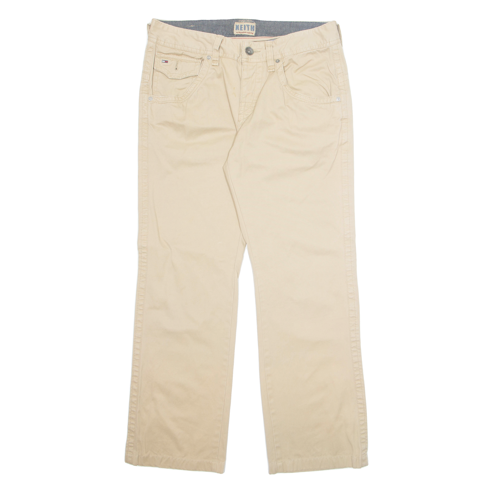 TOMMY HILFIGER Mens Trousers Beige Regular Straight W33 L29 Refurbished - N/A refurbished available on Cerqular