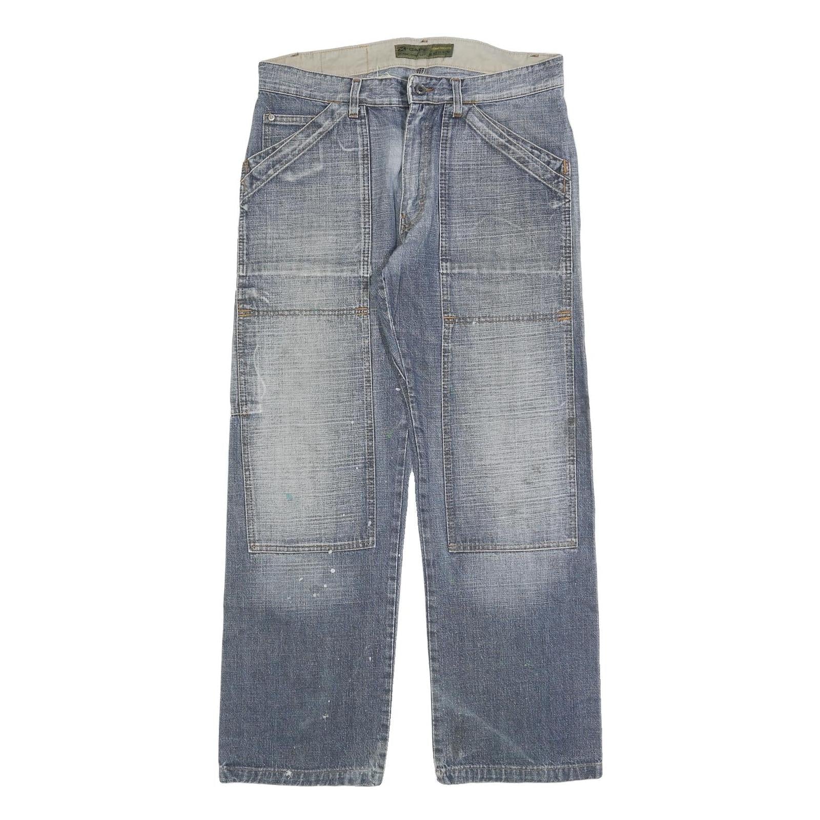CAPE Mens Relaxed Blue Denim W34 L30 Cotton Blend Zip Pockets Casual Workwear Refurbished - N/A refurbished available on Cerqular