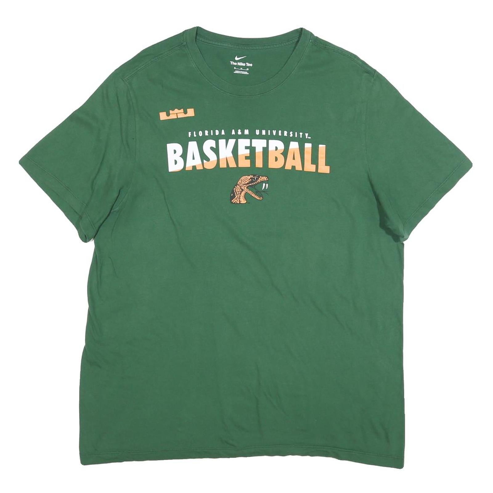 Buy NIKE Mens Green Florida A&M University Basketball T-Shirt XL Short Sleeve Crew Refurbished - $19.49 NIKE Mens Green Florida A&M University Basketball T-Shirt XL Short Sleeve Crew Refurbished - N/A refurbished available on Cerqular