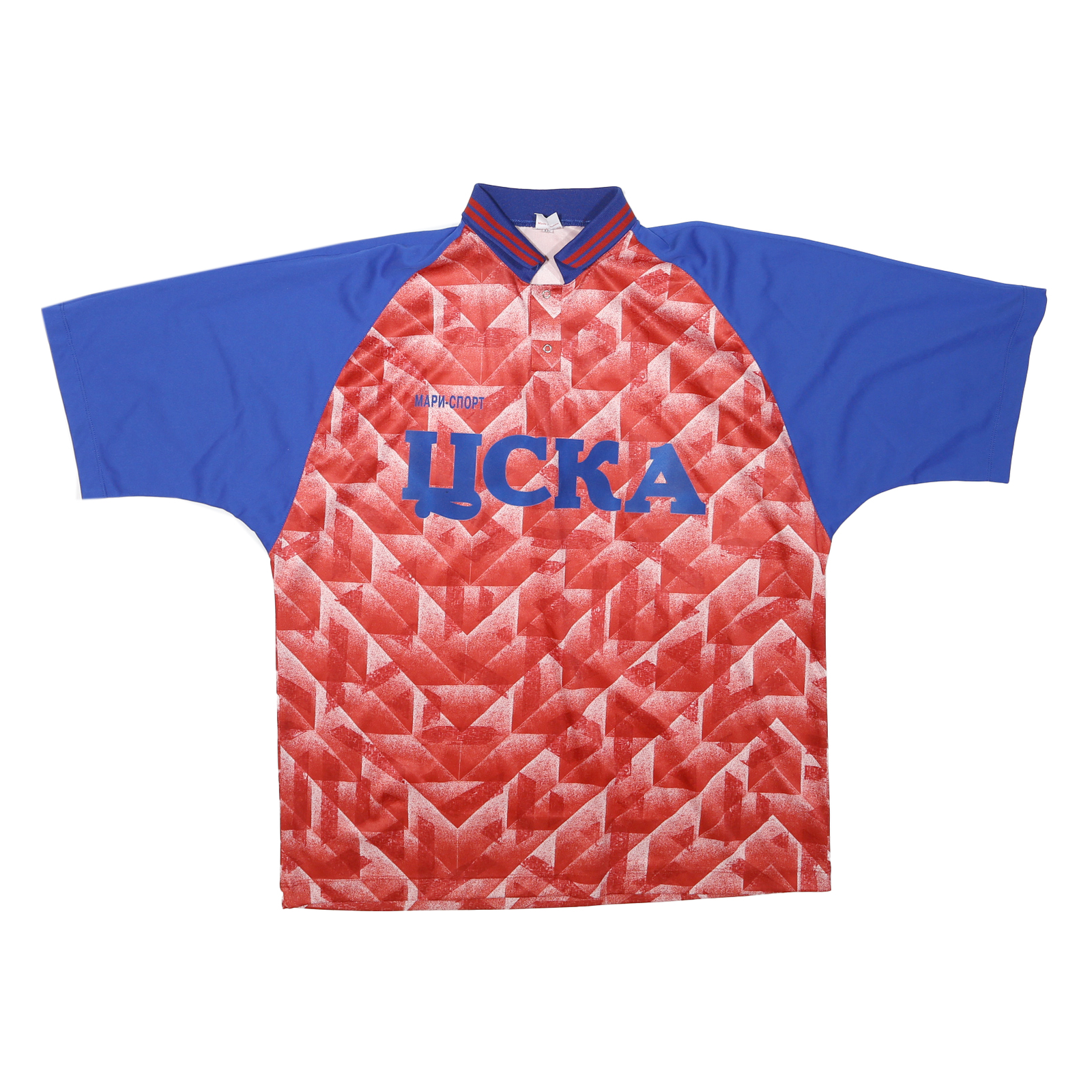 Mens Blue & Red Graphic T-Shirt 2XL Short Sleeve Collared Retro Sports Style Refurbished - N/A refurbished available on Cerqular