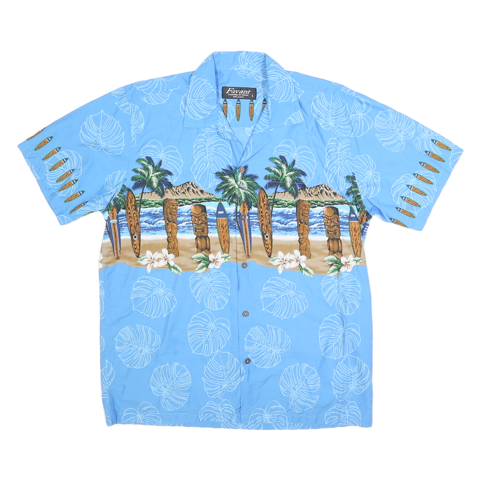 Buy FAVANT Mens Blue Hawaiian Shirt L Surf Tiki Tropical Print Cotton Relaxed Fit Refurbished - $15.59 FAVANT Mens Blue Hawaiian Shirt L Surf Tiki Tropical Print Cotton Relaxed Fit Refurbished - N/A refurbished available on Cerqular