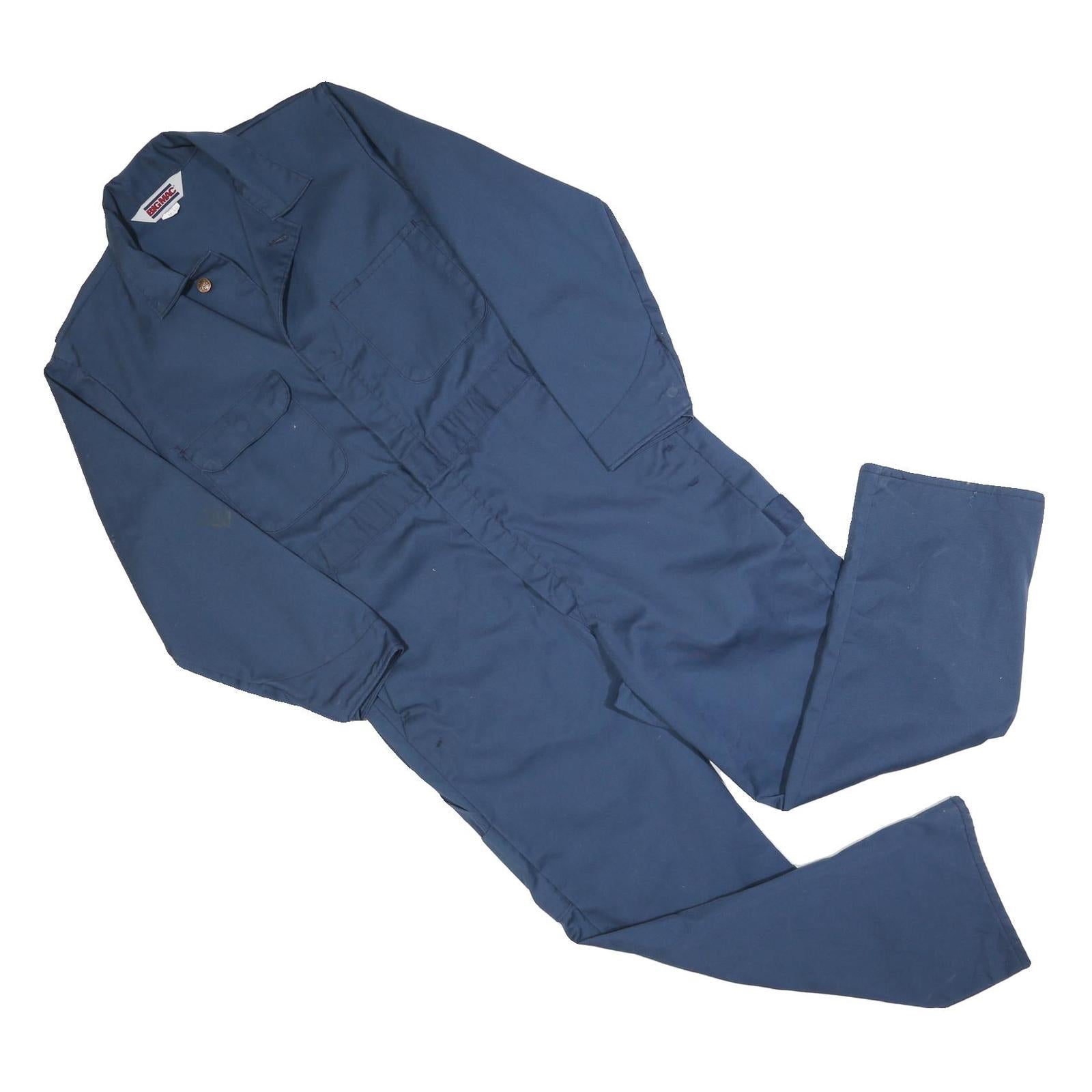 BIG MAC Mens Blue Dungarees Regular Fit Cotton Blend S W34 L28 Workwear Utility Refurbished - N/A refurbished available on Cerqular