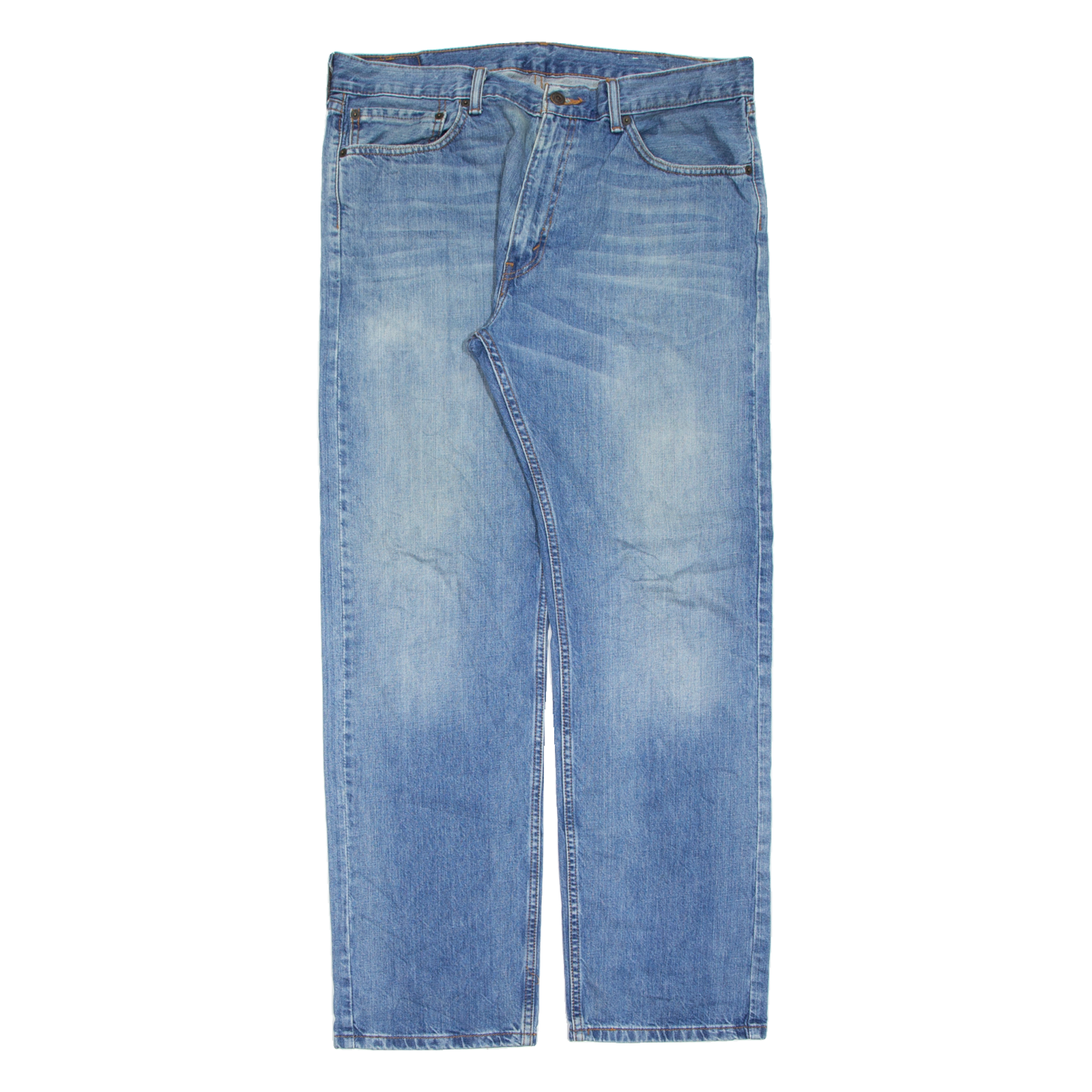 LEVI'S 505 Jeans Mens Blue Regular Straight Stone Wash W36 L32 Refurbished - N/A refurbished available on Cerqular