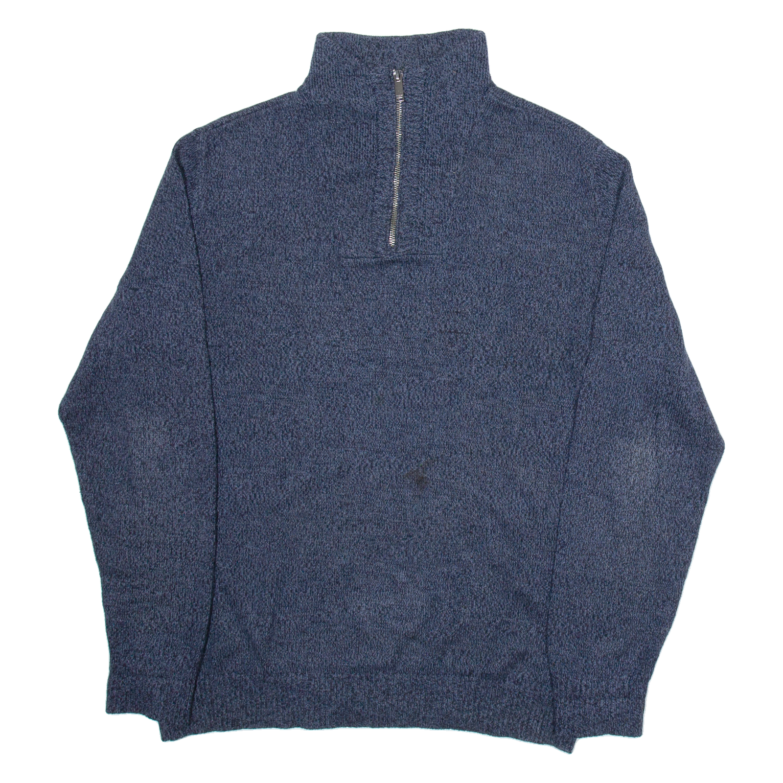 CALVIN KLEIN JEANS Mens Jumper Blue 1/4 Zip Tight Knit L Refurbished - N/A refurbished available on Cerqular