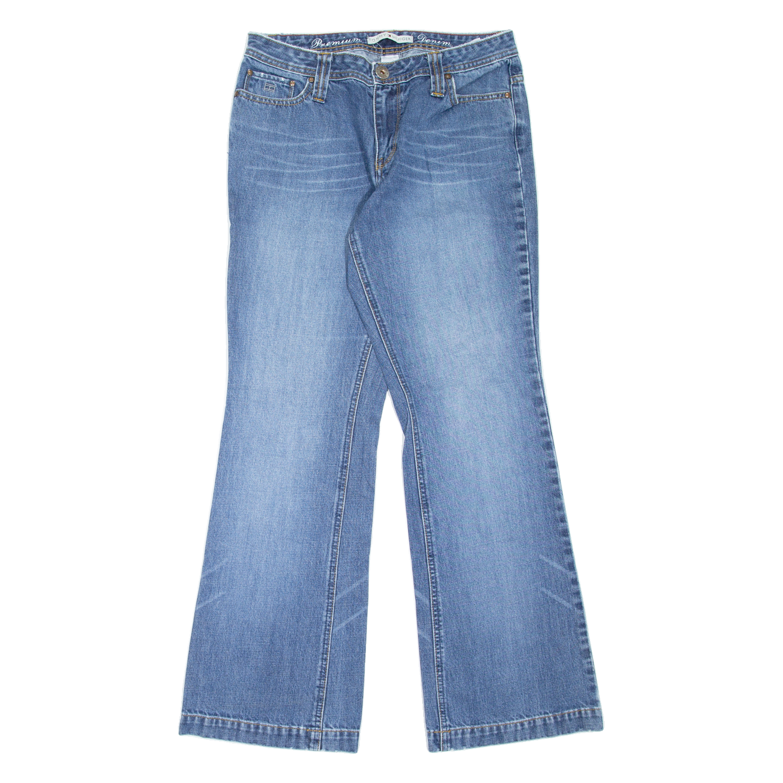 TOMMY HILFIGER Womens Jeans Blue Relaxed Bootcut Stone Wash W30 L31 Refurbished - N/A refurbished available on Cerqular